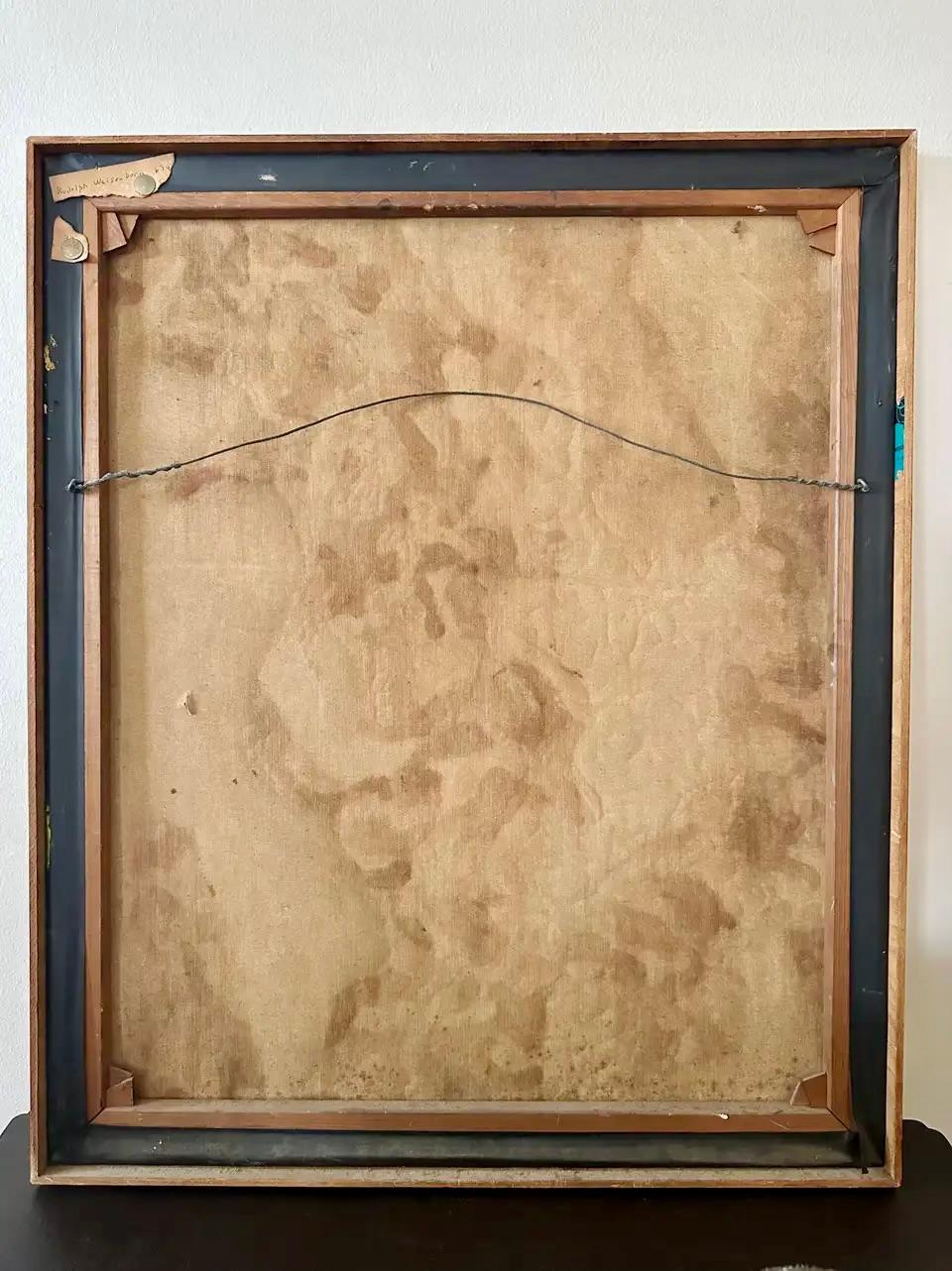 American Rudolph Weisenborn (1879-1974) Abstract Oil on Canvas Circa 1957