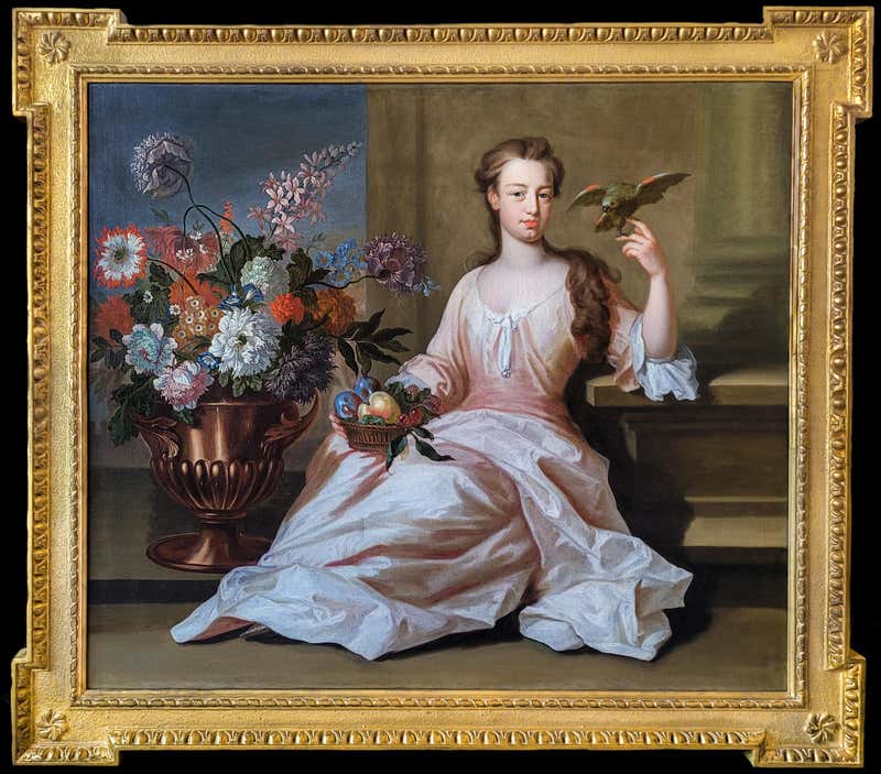 Circle Of Jan Weesop Portrait Of A Young Lady In An Interior With A circle-of-jan-weesop-portrait-of-a-young-lady-in-an-interior-with-a