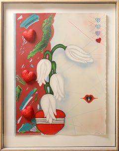 Sangre de Vida, Pop-Art-Lithografie und 3-D-Collage von Rudy Fernandez