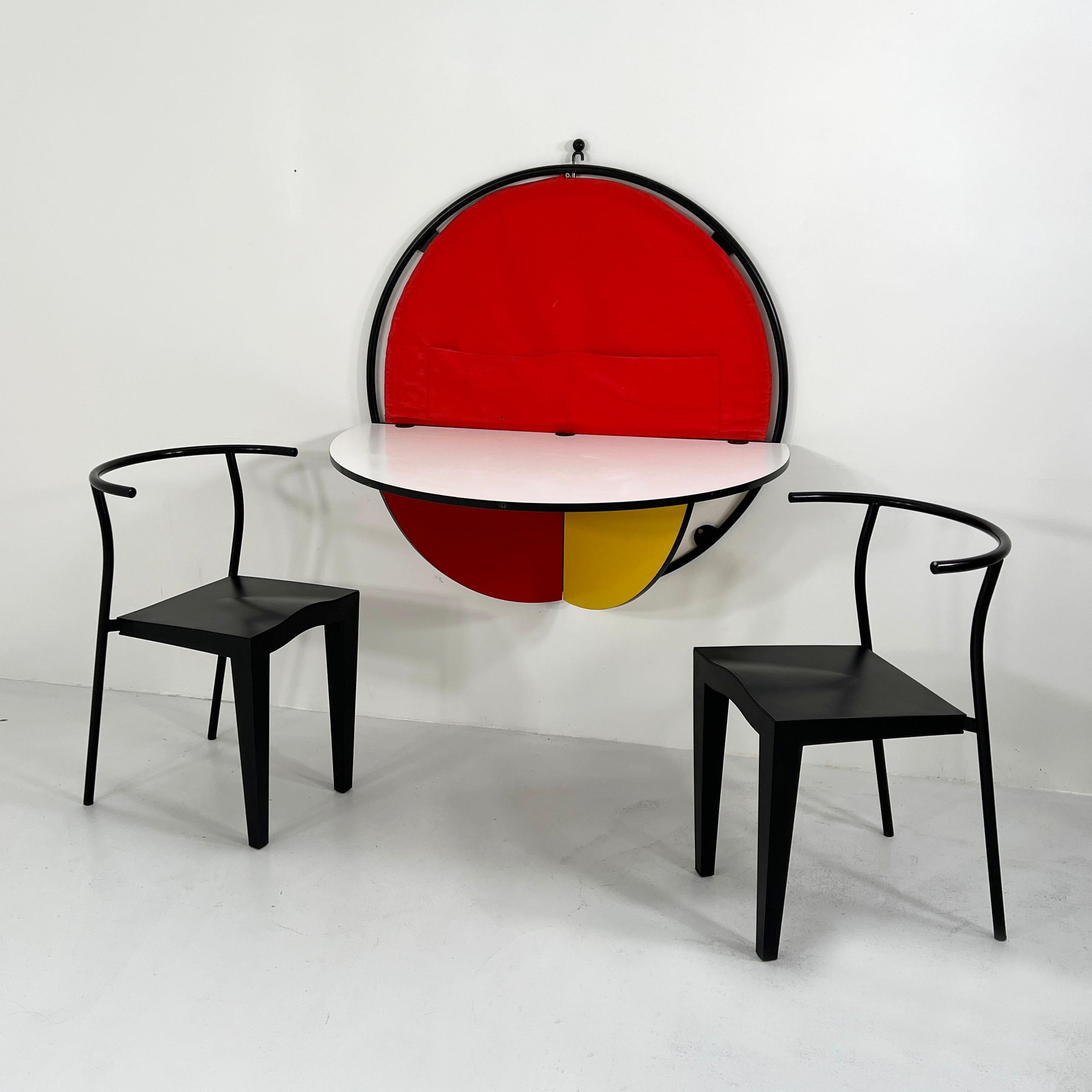 Rudy Folding Wall Table by Giorgio Manzali for Bonaldo Italy, 1980s In Good Condition For Sale In Ixelles, Bruxelles
