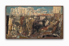 "Ruinen Nr. 2":: Öl-auf-Leinwand-Gemälde des Zusammenbruchs der Zivilisation