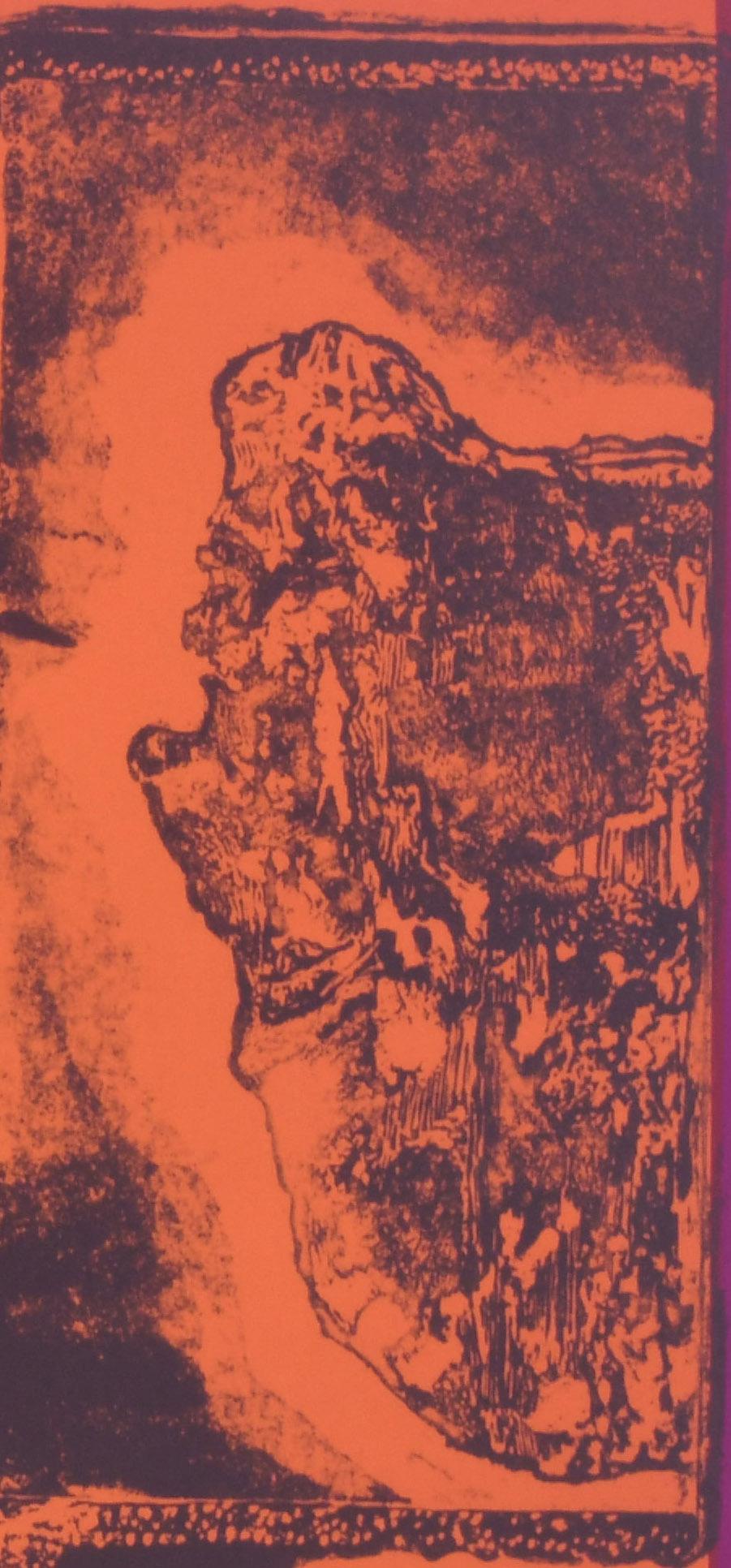 Gira e rigira - Figurative Print Rosso di Rudy O. Pozzatti