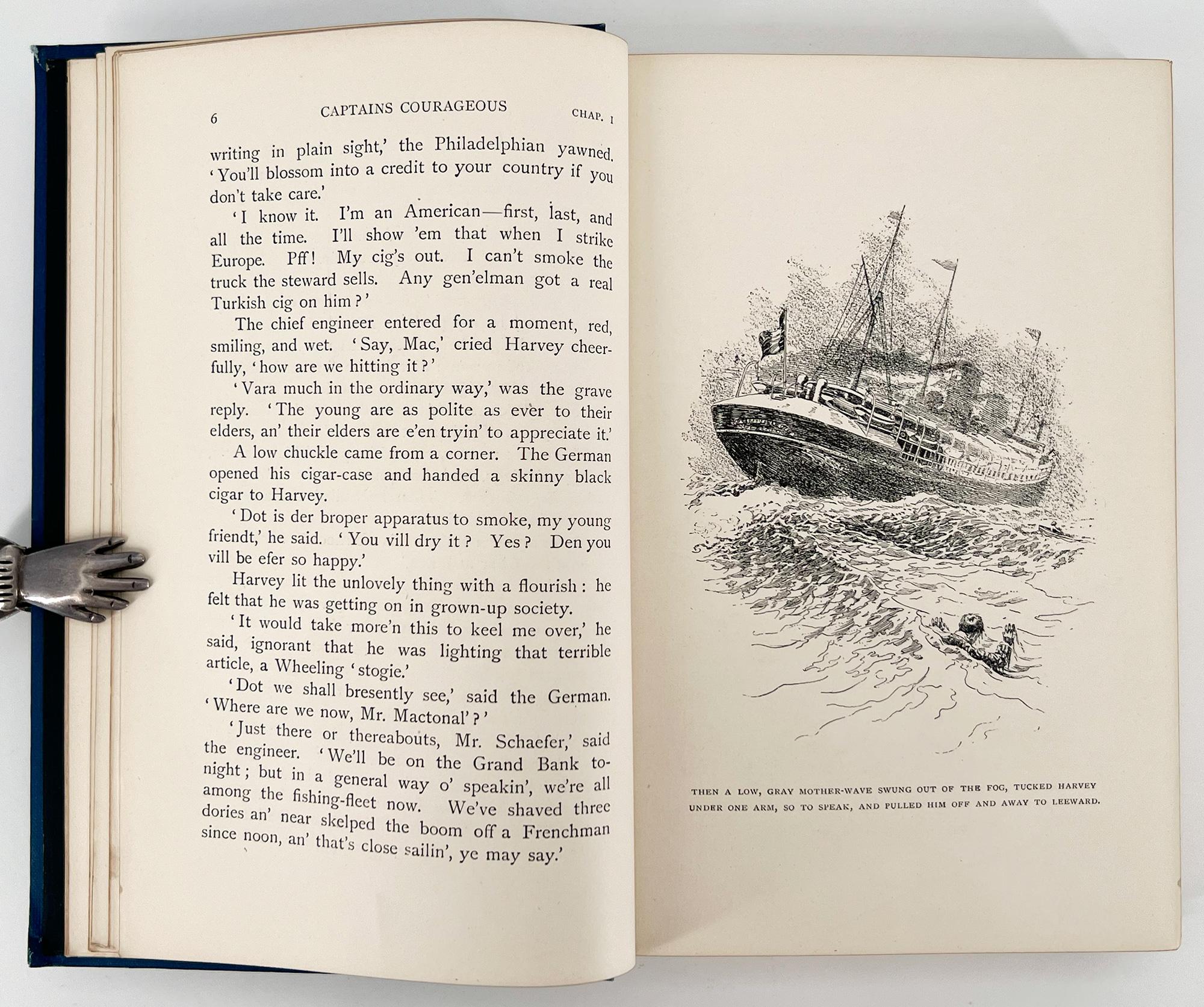 London: MacMillan & Co., 1897.  FIRST EDITION
Small 8vo. 7 3/8 x 4 3/4 (185 x 121 mm); half-title, frontispiece, title, viii, 245, [2 advertisements]; 22 engraved plates, including frontispiece, by Isaac Walton Taber (1857 – 1933). Original blue