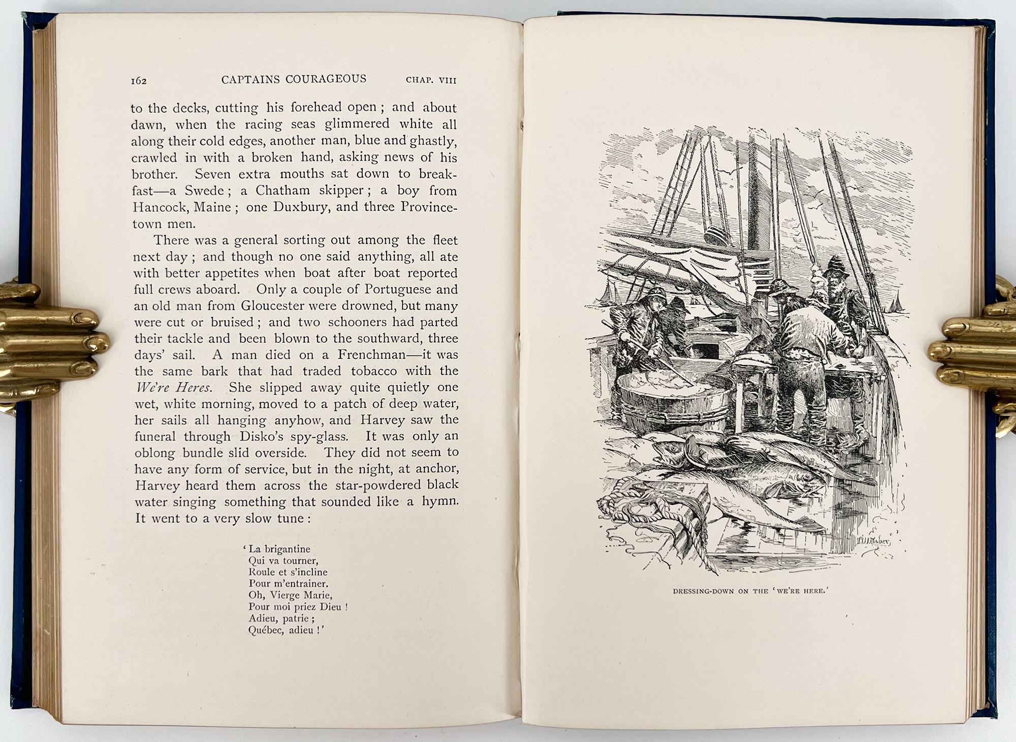 English Rudyard KIPLING, Captains Courageous; A Story of the Great Banks - FIRST EDITION For Sale