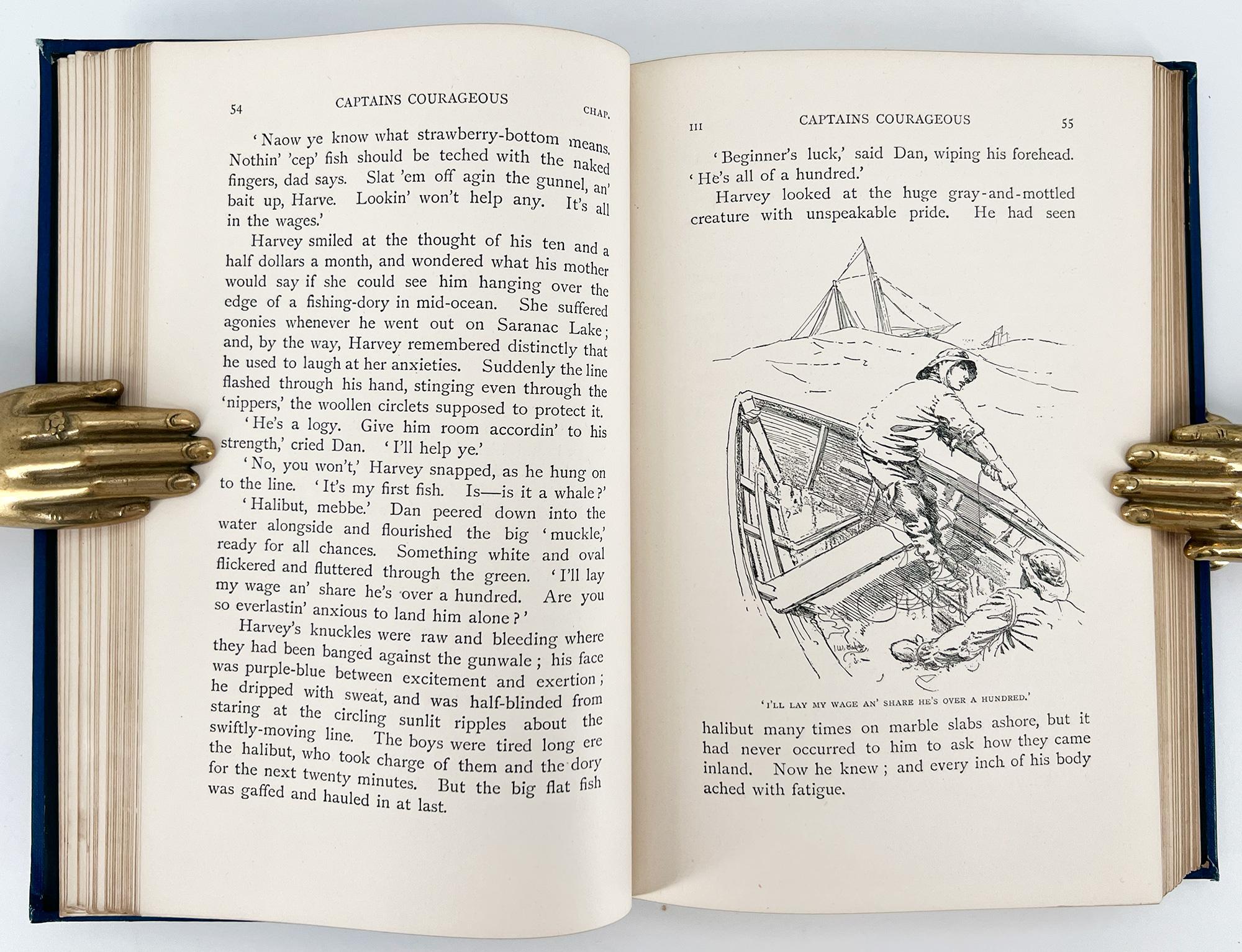 Rudyard KIPLING, Captains Courageous; A Story of the Great Banks - FIRST EDITION In Excellent Condition For Sale In Middletown, NY