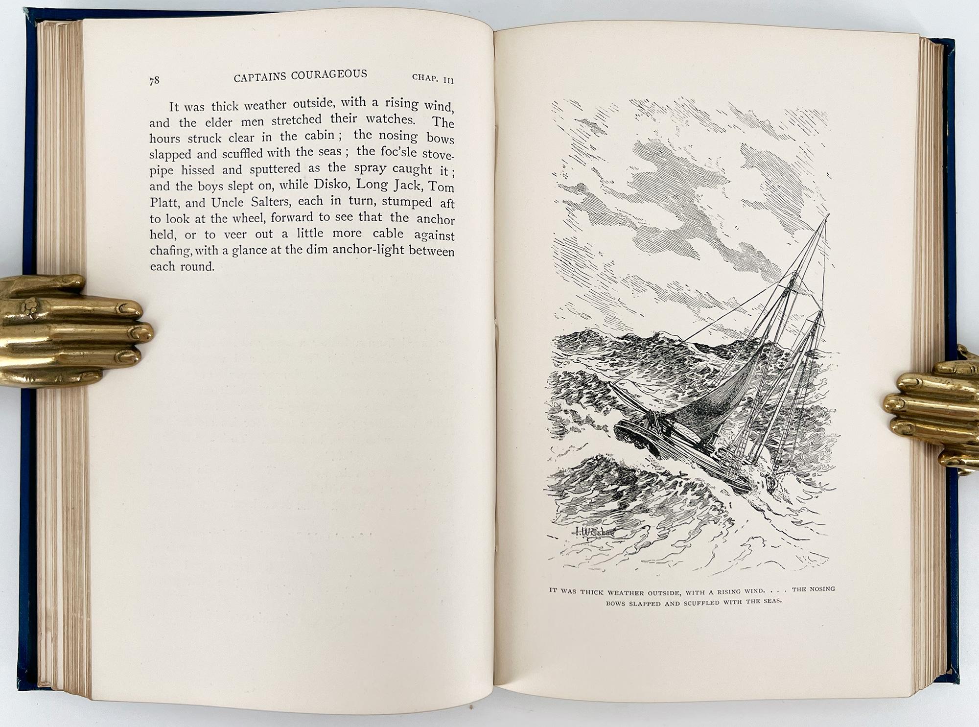 19th Century Rudyard KIPLING, Captains Courageous; A Story of the Great Banks - FIRST EDITION For Sale