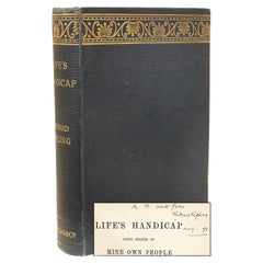 Antique Rudyard KIPLING. Life's Handicap. 1891 - FIRST EDITION - PRESENTATION COPY !