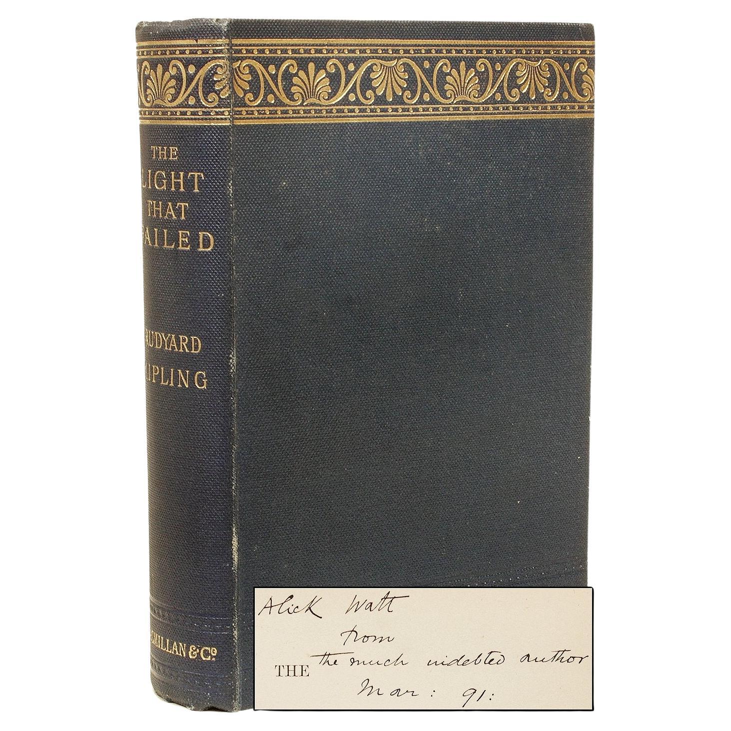Rudyard KIPLING. The Light That Failed. 1891 - FIRST EDITION PRESENTATION COPY! For Sale