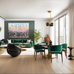 Buzzin - Œuvre d'art originale sur toile en techniques mixtes, surdimensionnée et prête à être accrochée