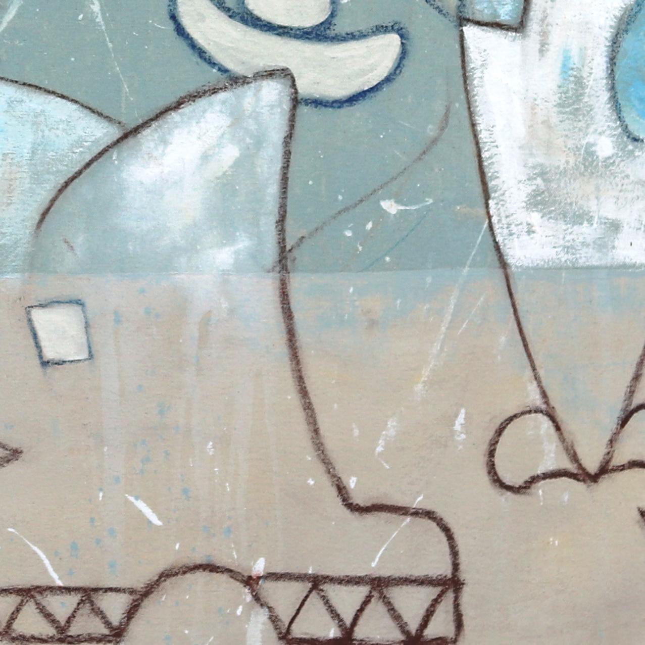 Cita Barata - Abstracto Forma Orgánica Grande Pastel Obra de Arte Original sobre Lienzo en venta 8