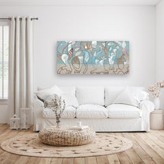 Cheap Date - Abstract Large Organic Shape Pastel Original Artwork on Canvas