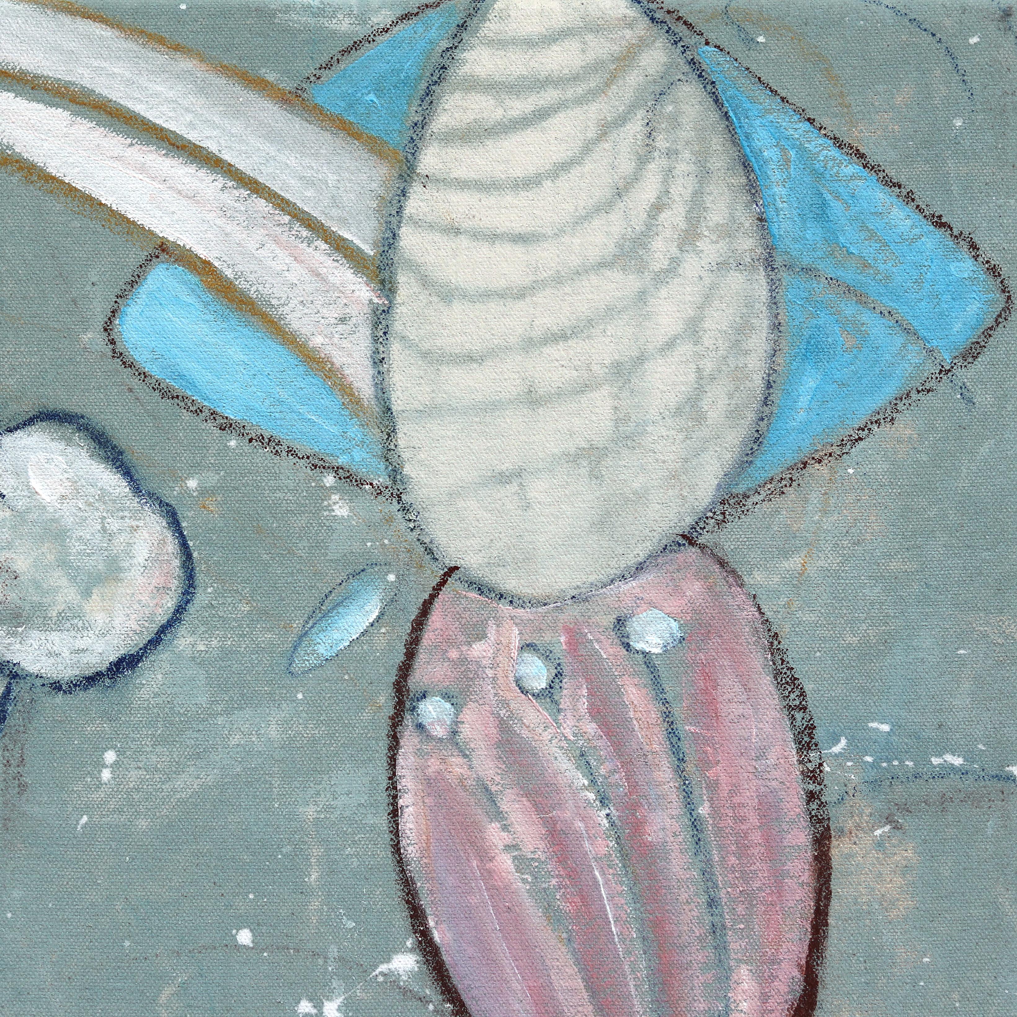 Cita Barata - Abstracto Forma Orgánica Grande Pastel Obra de Arte Original sobre Lienzo en venta 3