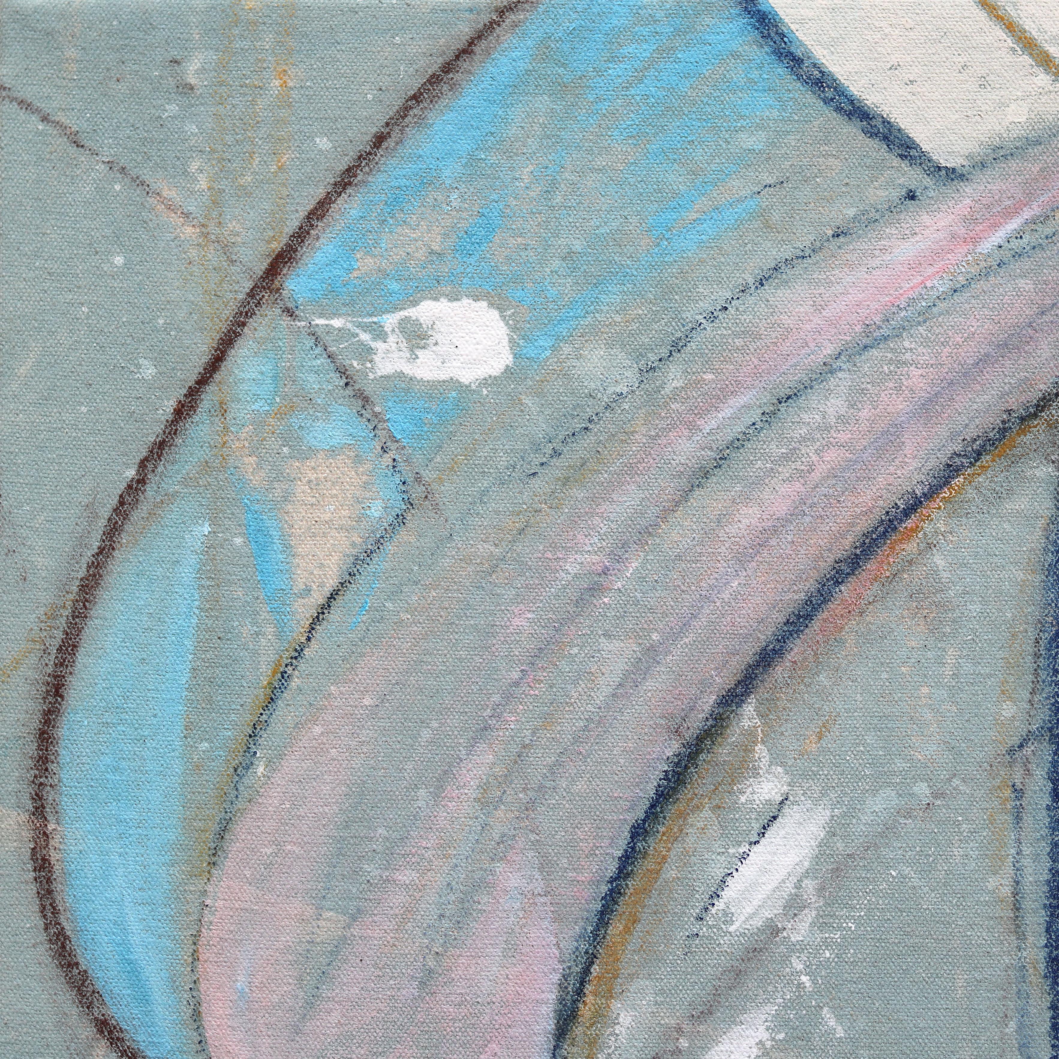 Cita Barata - Abstracto Forma Orgánica Grande Pastel Obra de Arte Original sobre Lienzo en venta 4