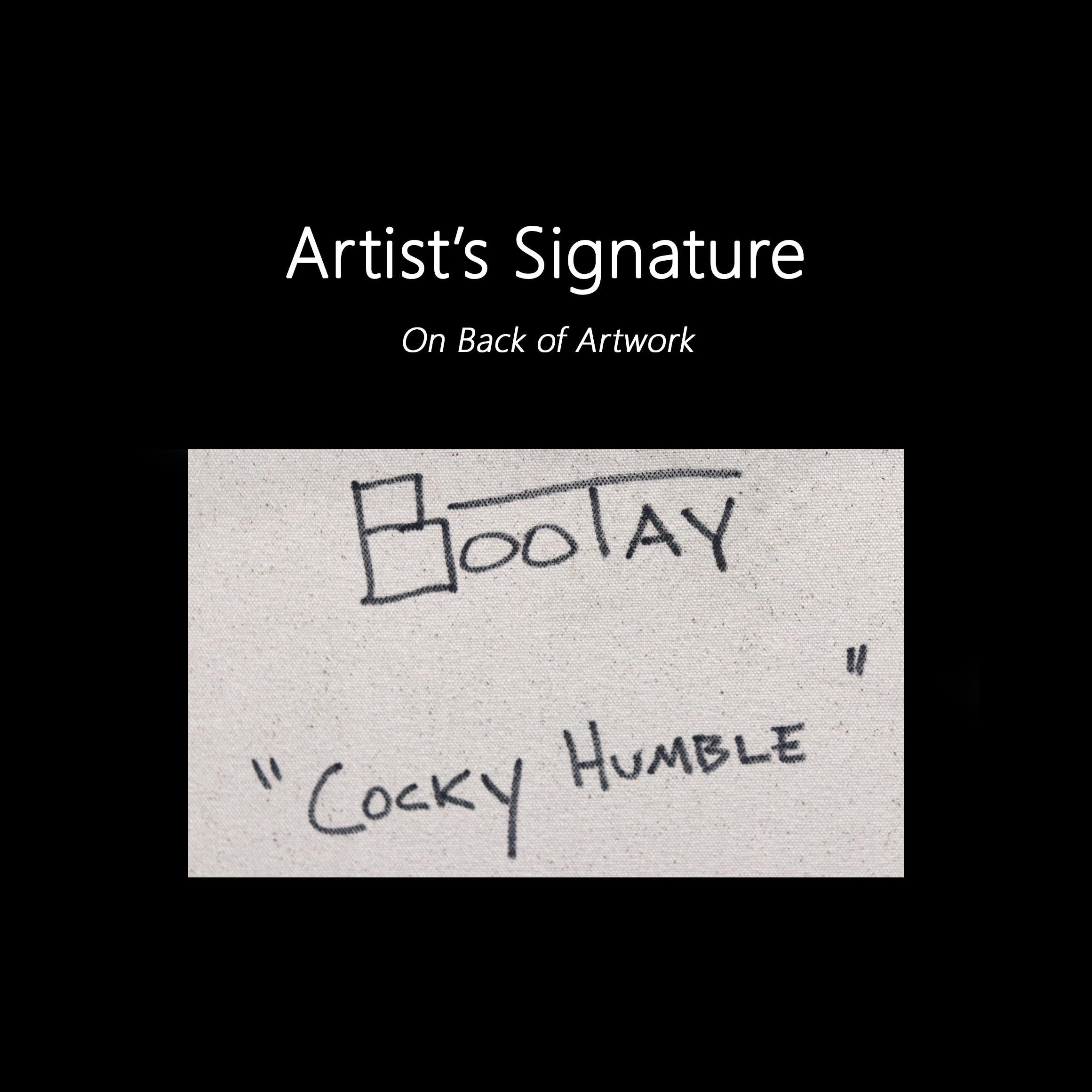 Cocky Humble - Obra de Arte Original sobre Lienzo Forma Orgánica Abstracta en venta 7