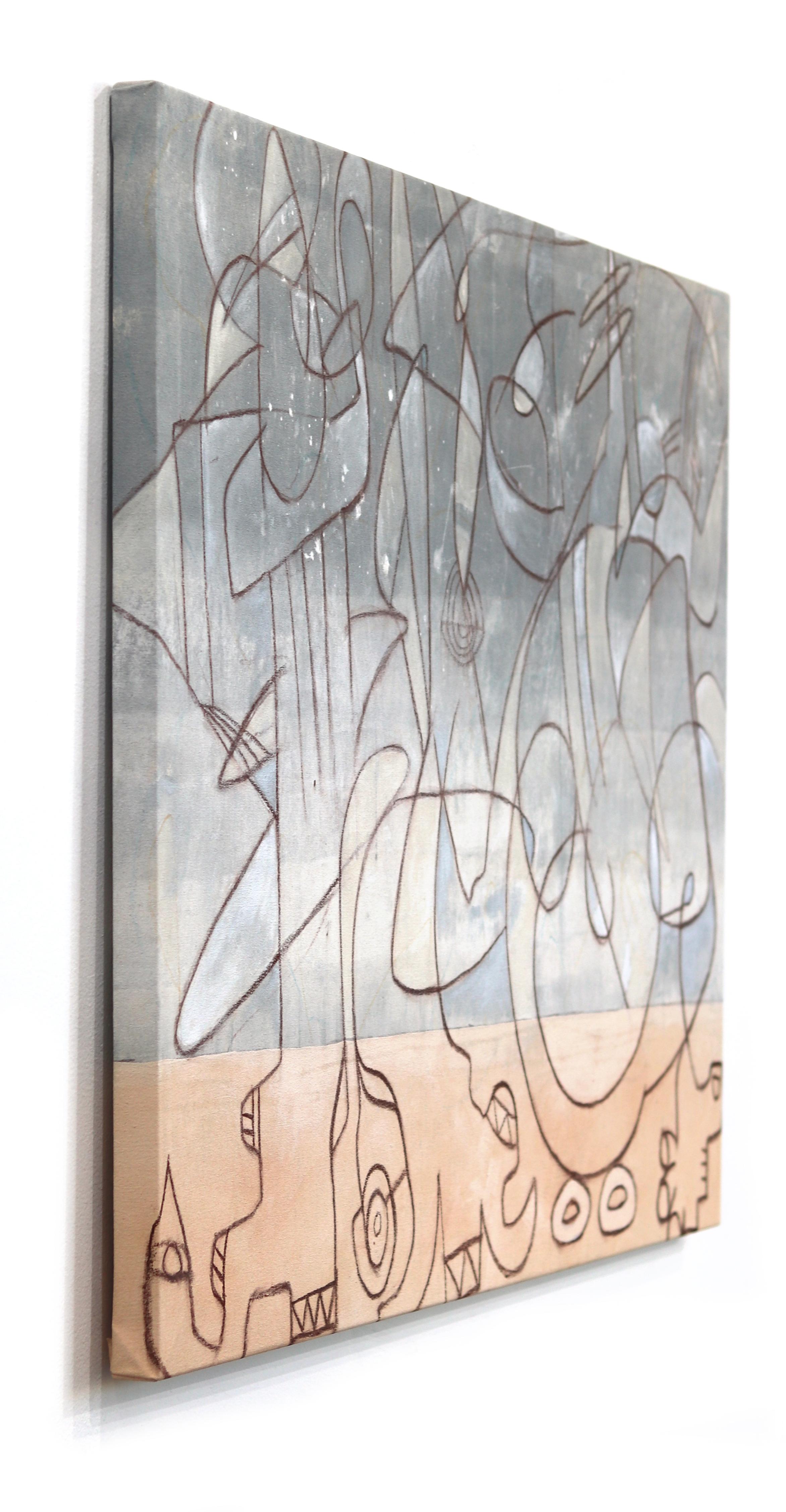 Cocky Humble - Obra de Arte Original sobre Lienzo Forma Orgánica Abstracta en venta 1