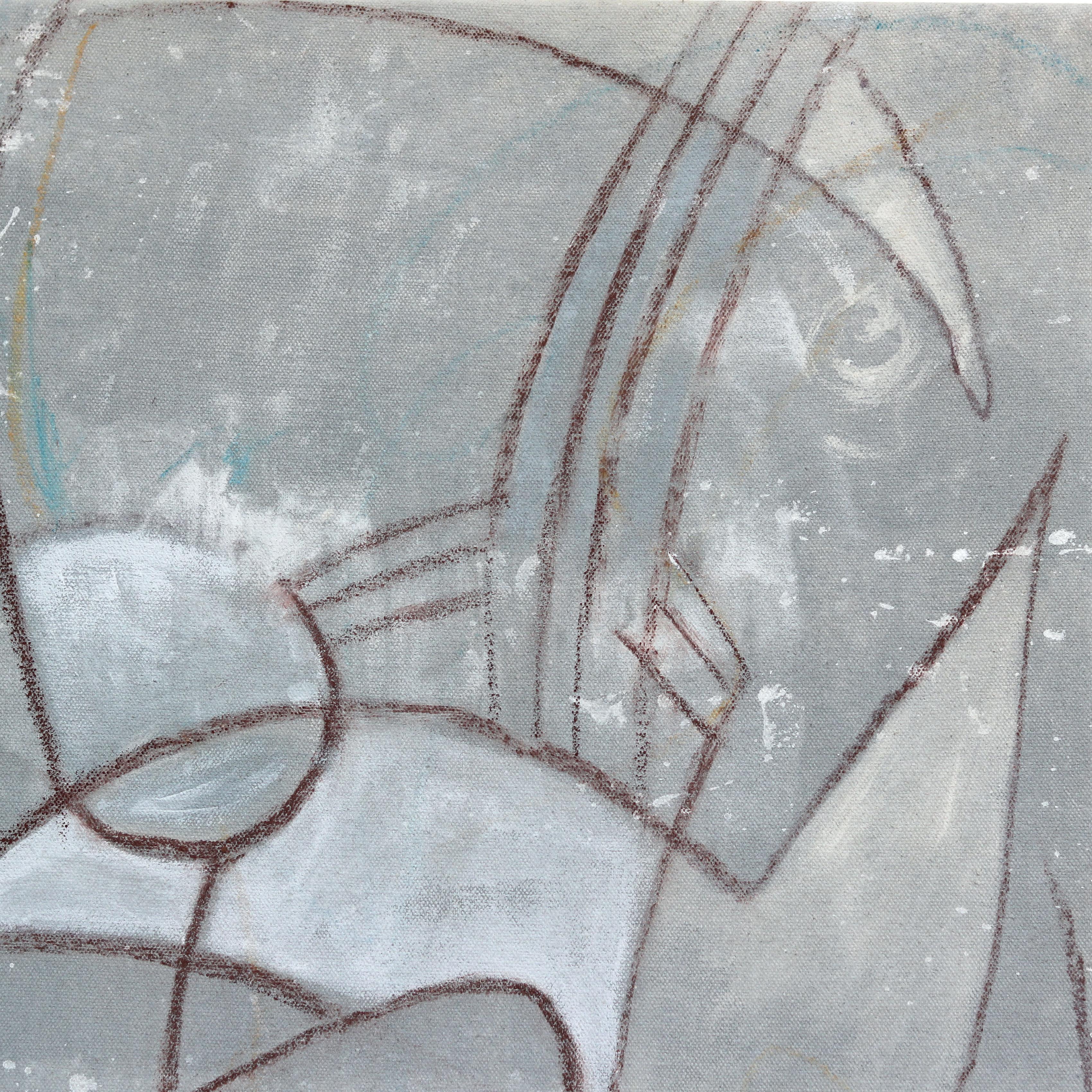 Cocky Humble - Obra de Arte Original sobre Lienzo Forma Orgánica Abstracta en venta 2