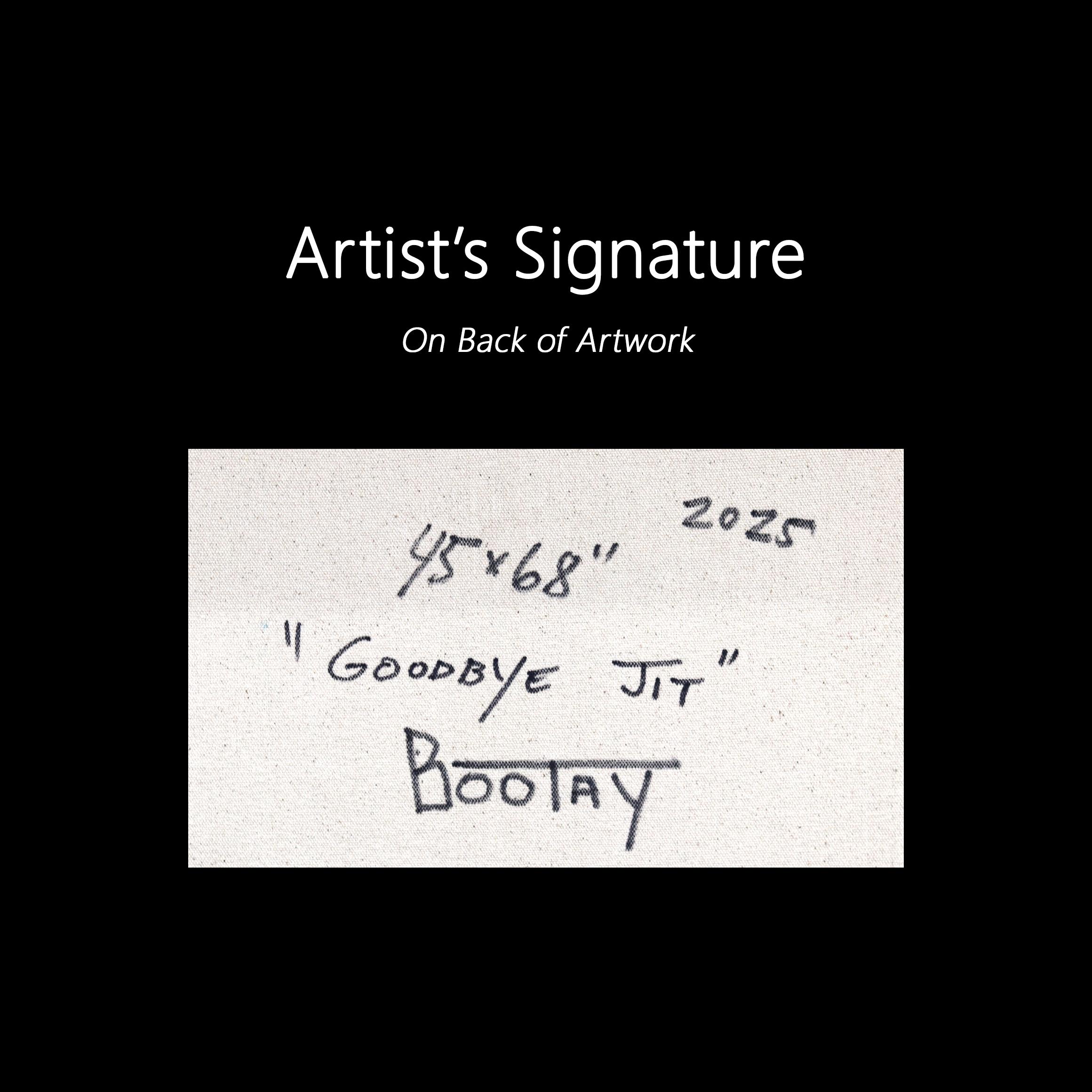 Goodbye Jit - Large Abstract Colorful Organic Pastel Original Artwork on Canvas For Sale 5