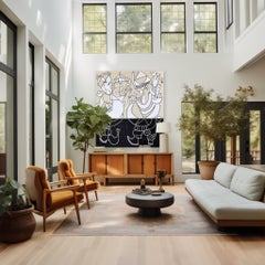 If Not For You - Abstract Modern Organic Shape Mixed Media Artwork on Canvas