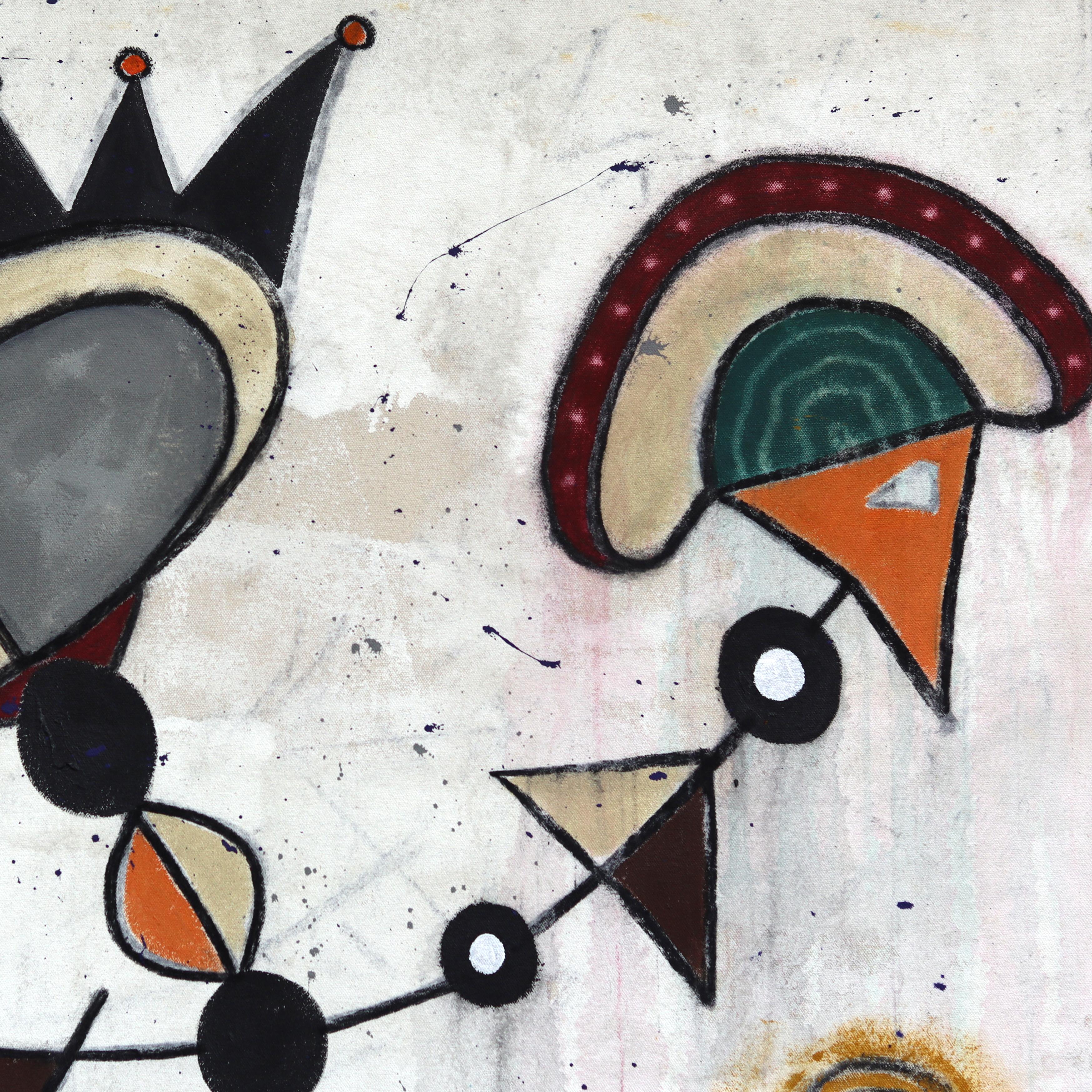 Jit Be Barking - Large Abstract Organic Unique Mixed Media Painting on Canvas im Angebot 2