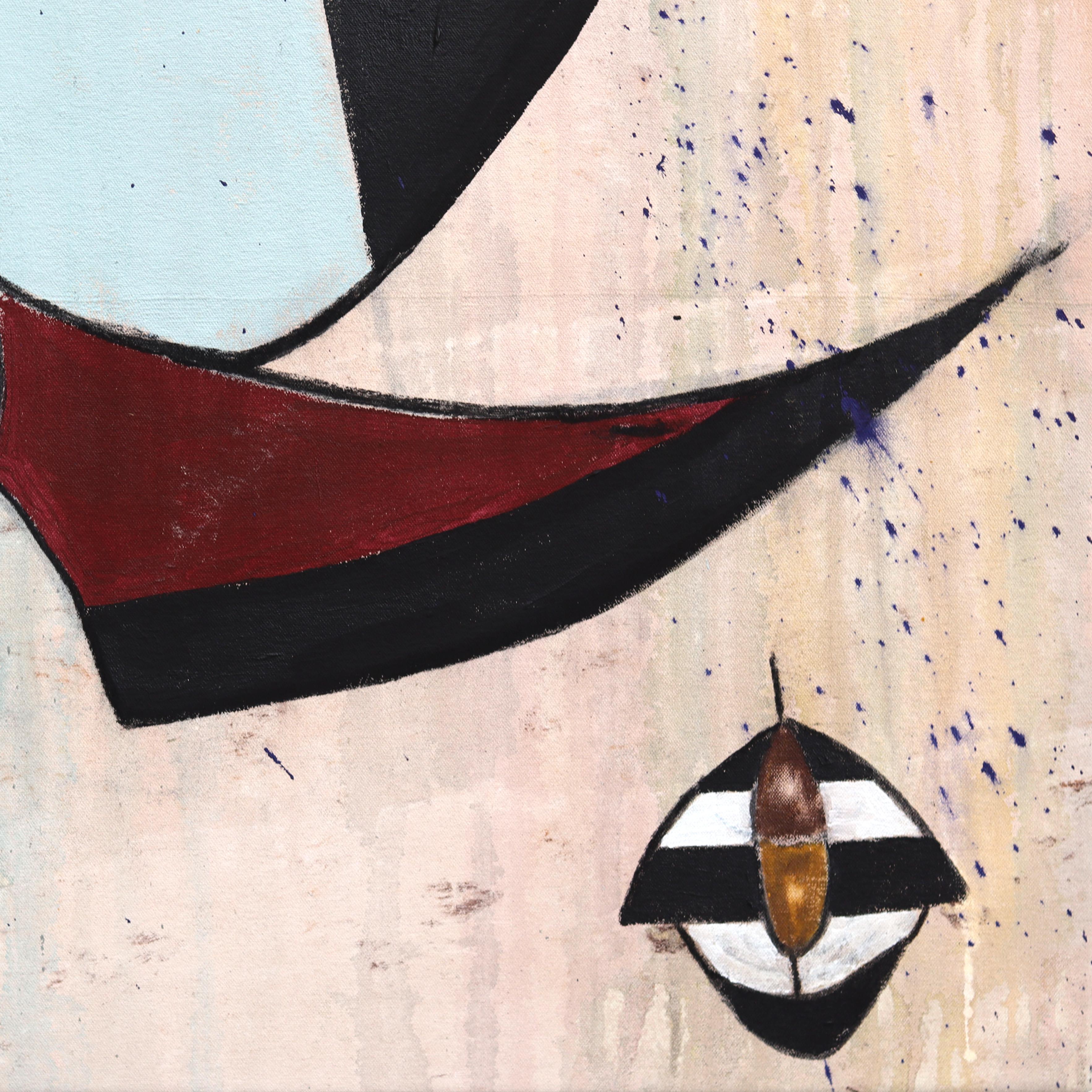 Jit Be Barking - Large Abstract Organic Unique Mixed Media Painting on Canvas im Angebot 5