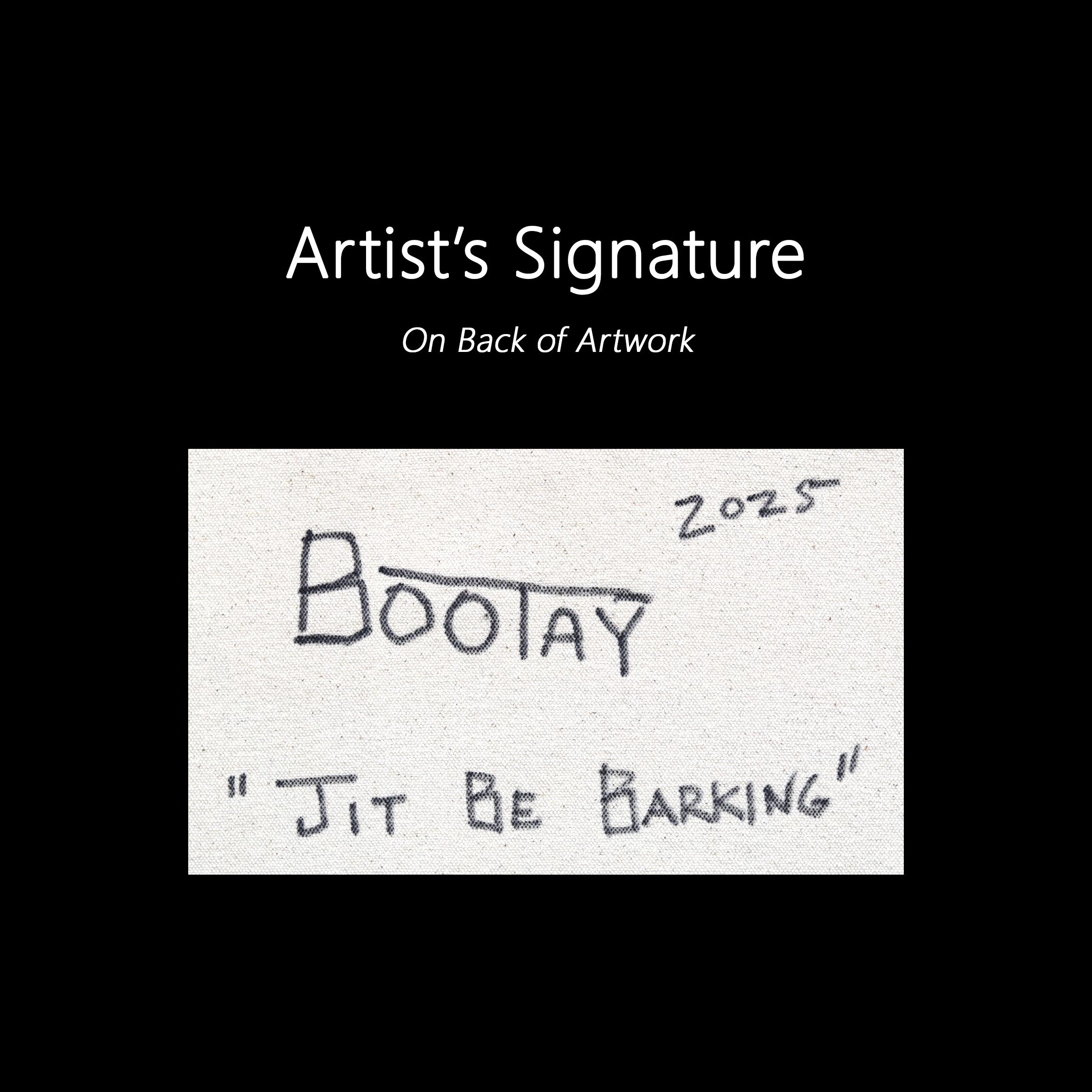 Jit Be Barking - Large Abstract Organic Unique Mixed Media Painting on Canvas im Angebot 6