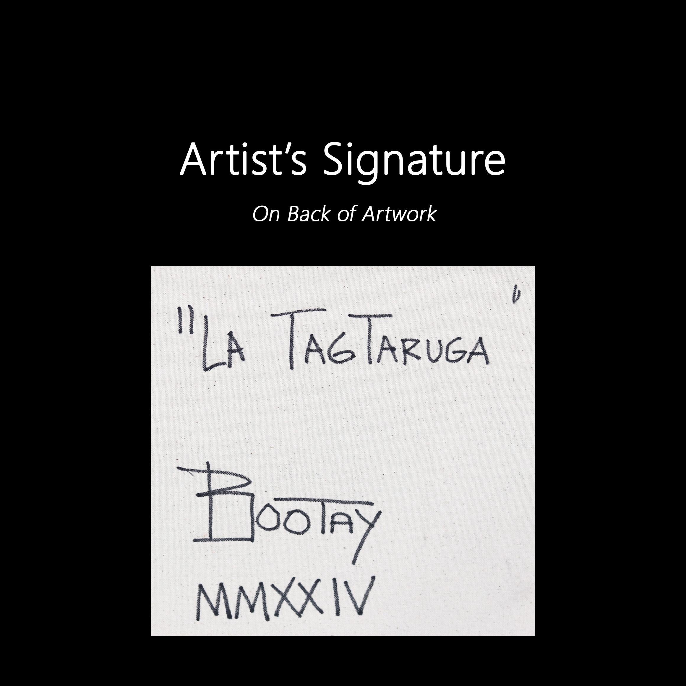 La Tagtaruga - Cubism Large Original Artwork on Canvas  For Sale 6