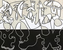 On My Mind - Abstracto Forma Orgánica Grande Obra de Arte Original sobre Lienzo