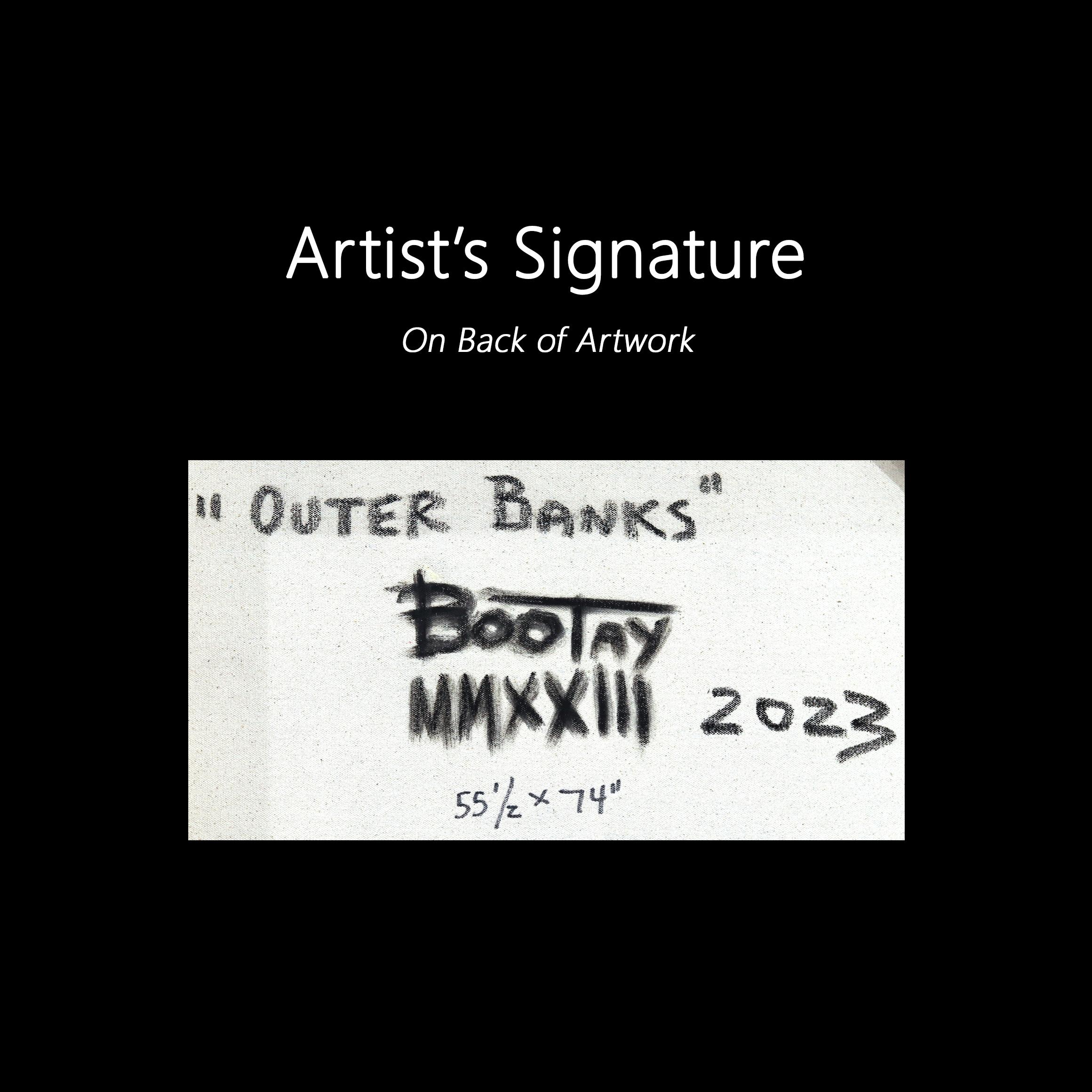 Outer Banks - Großes Original Mixed Media-Kunstwerk in Blau auf Leinwand, fertig zum Hängen im Angebot 6