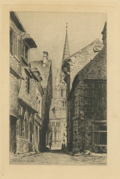 Rue de la Poissonnerie, Montivilliers, by A. Briend de Maignon, circa 1875