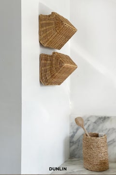 Rue Rattan Wall Sconce Large by, DUNLIN