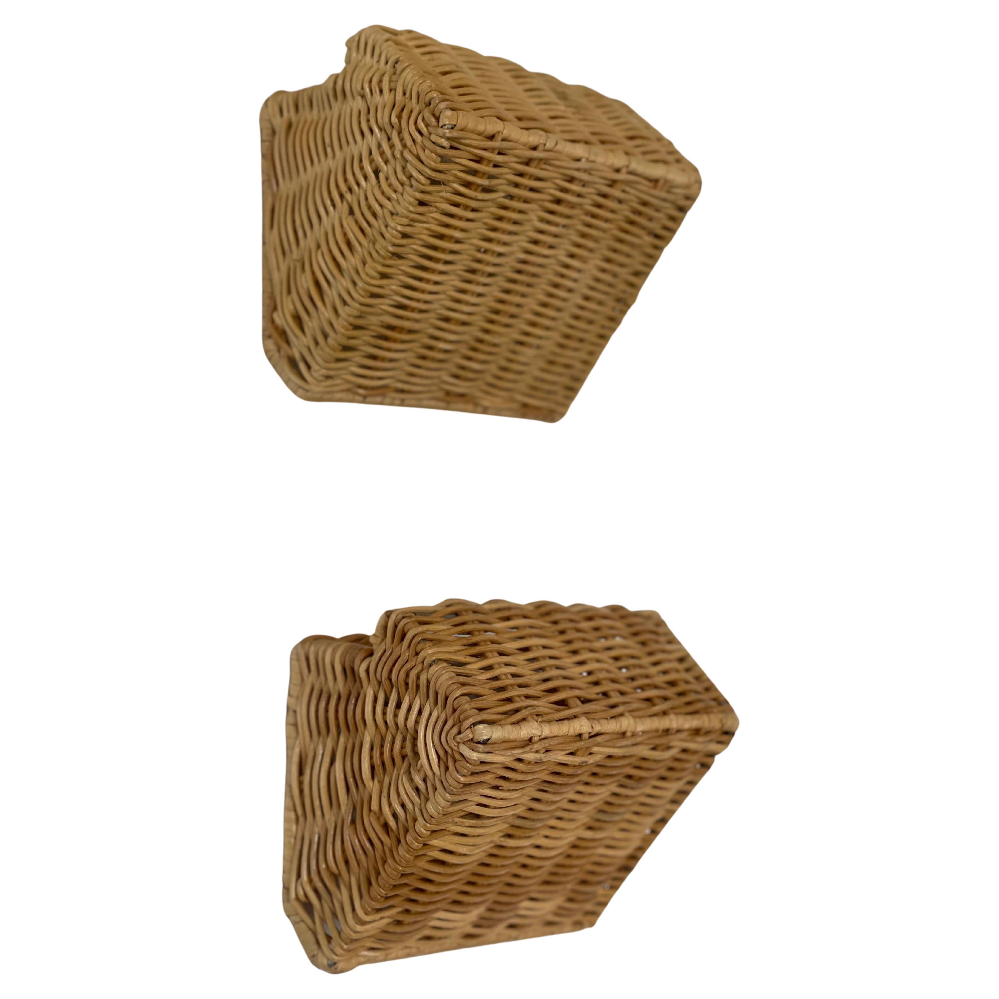 Rue Rattan Wall Sconce Small by, DUNLIN For Sale