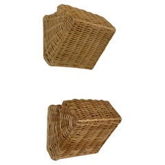 Rue Rattan Wall Sconce Small by, DUNLIN