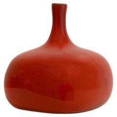 RUELLAND Jacques and Dani collectible vase red