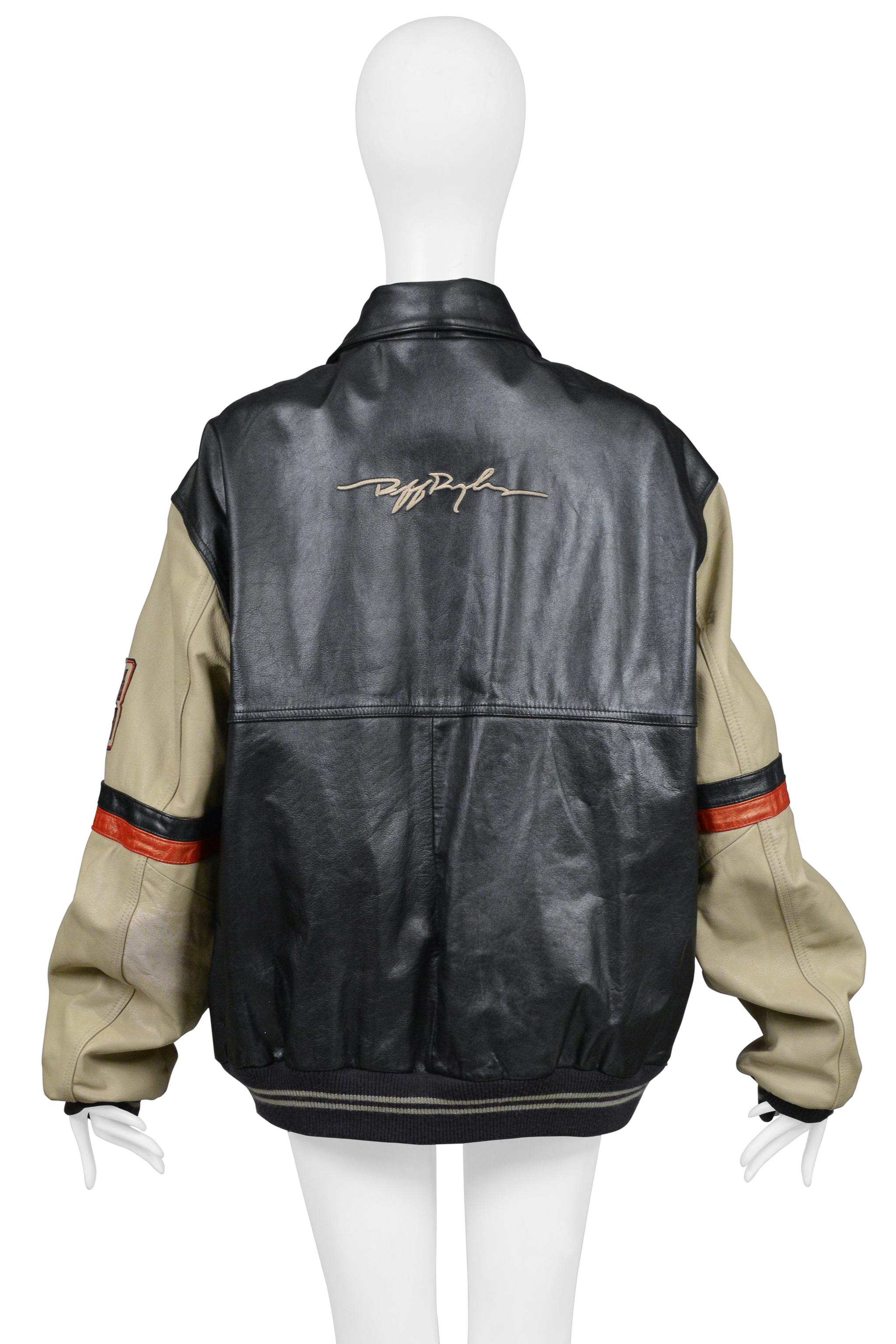 Ruff Ryders Unisex Leather Bomber Jacket For Sale 6