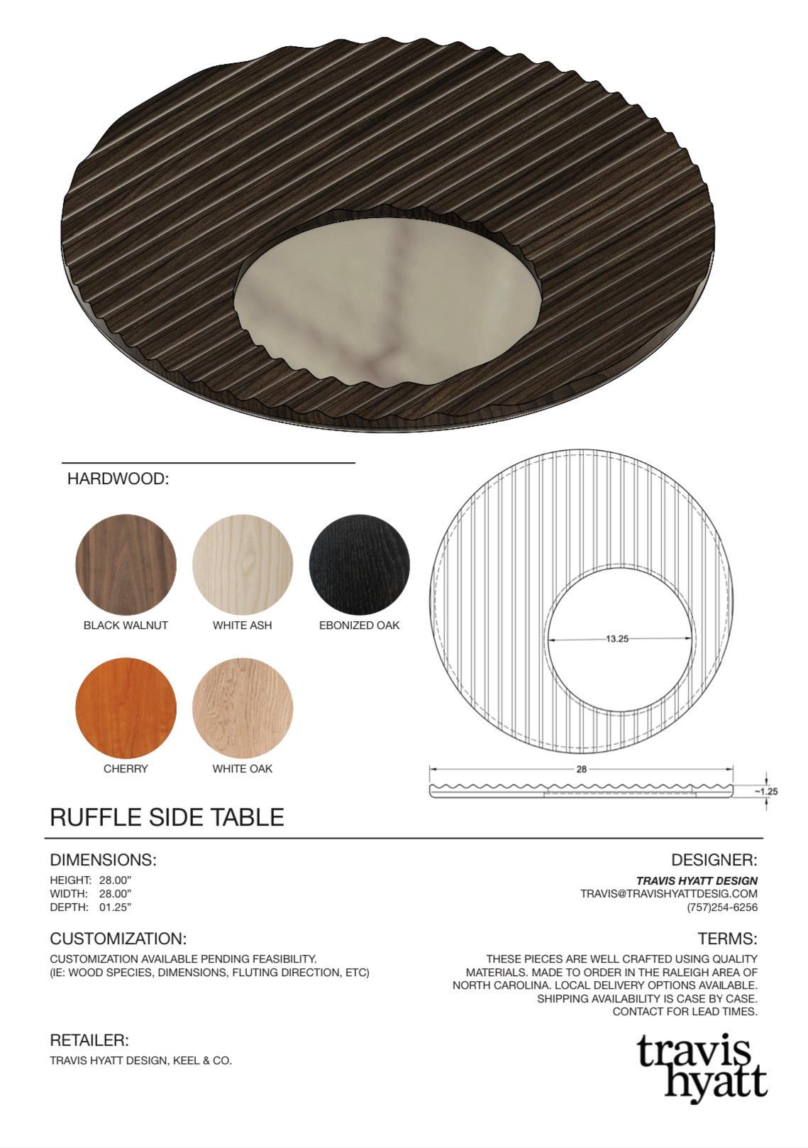 Contemporary Ruffle Mirror by Travis Hyatt, 2023 For Sale