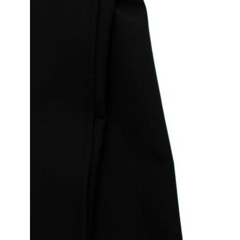 Women's Ruffled Black Wool Cocktail Dress