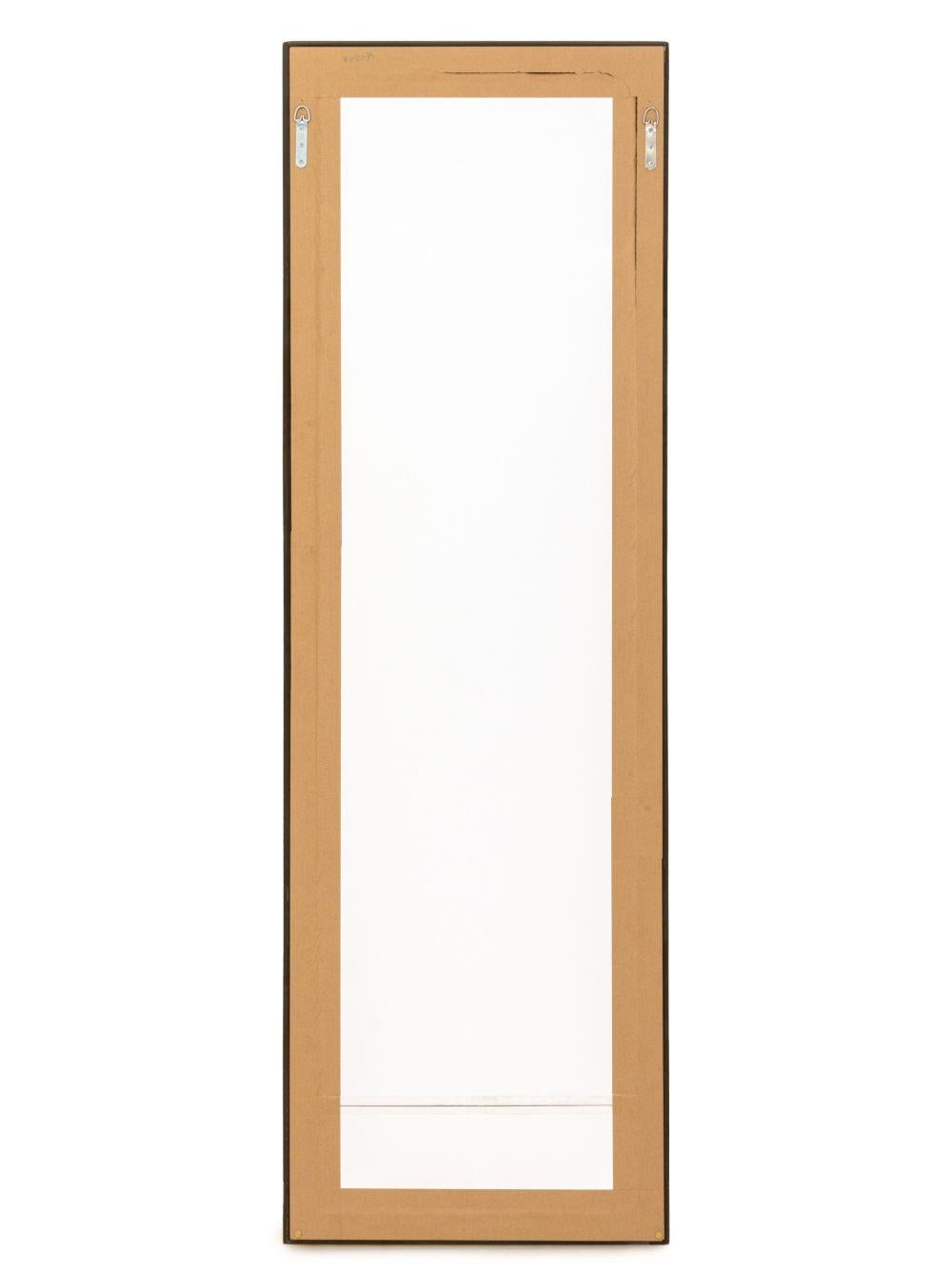 Argentato Specchio a figura intera in legno argentato con bordo increspato in vendita