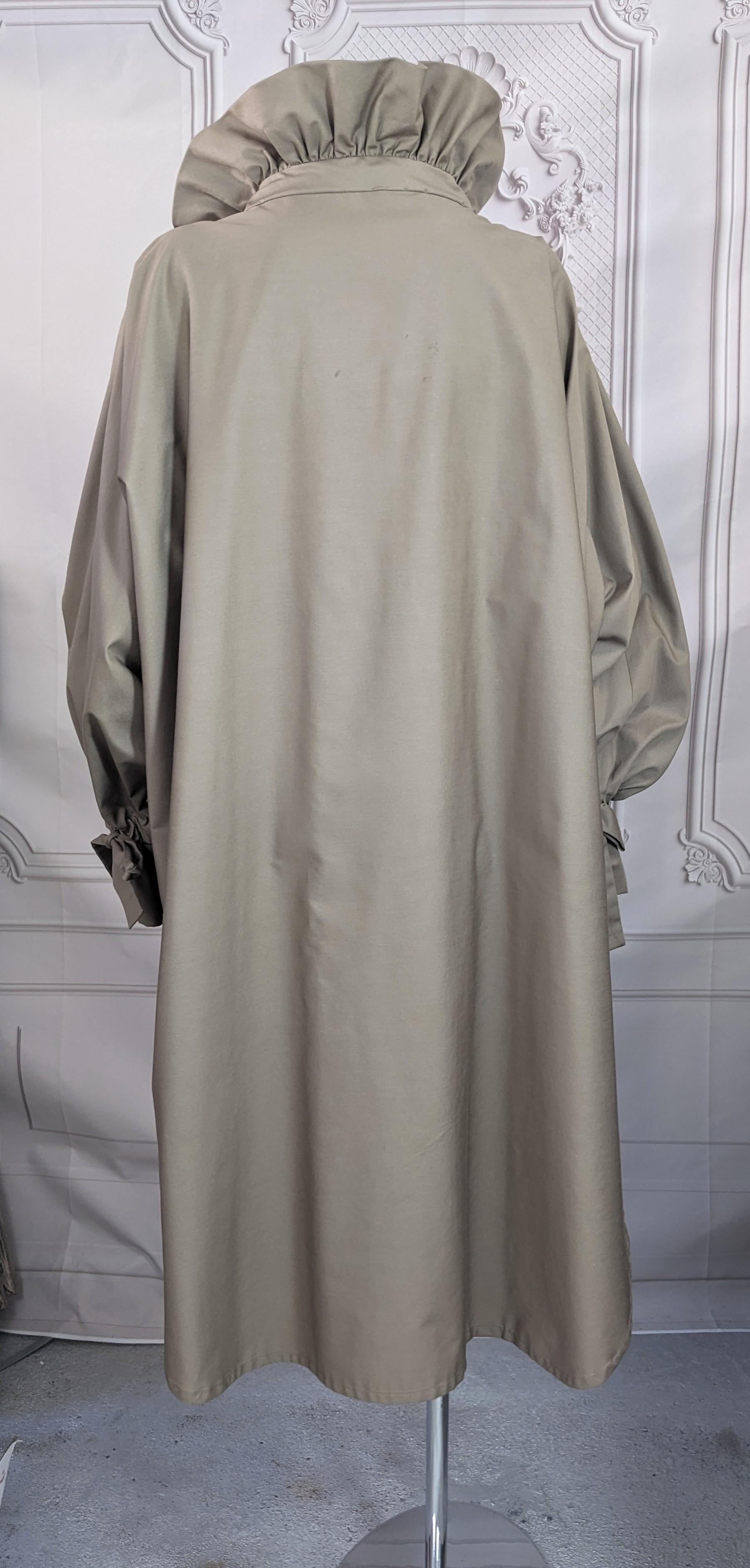 Women's or Men's Ruffled Rain Poplin Poncho For Sale