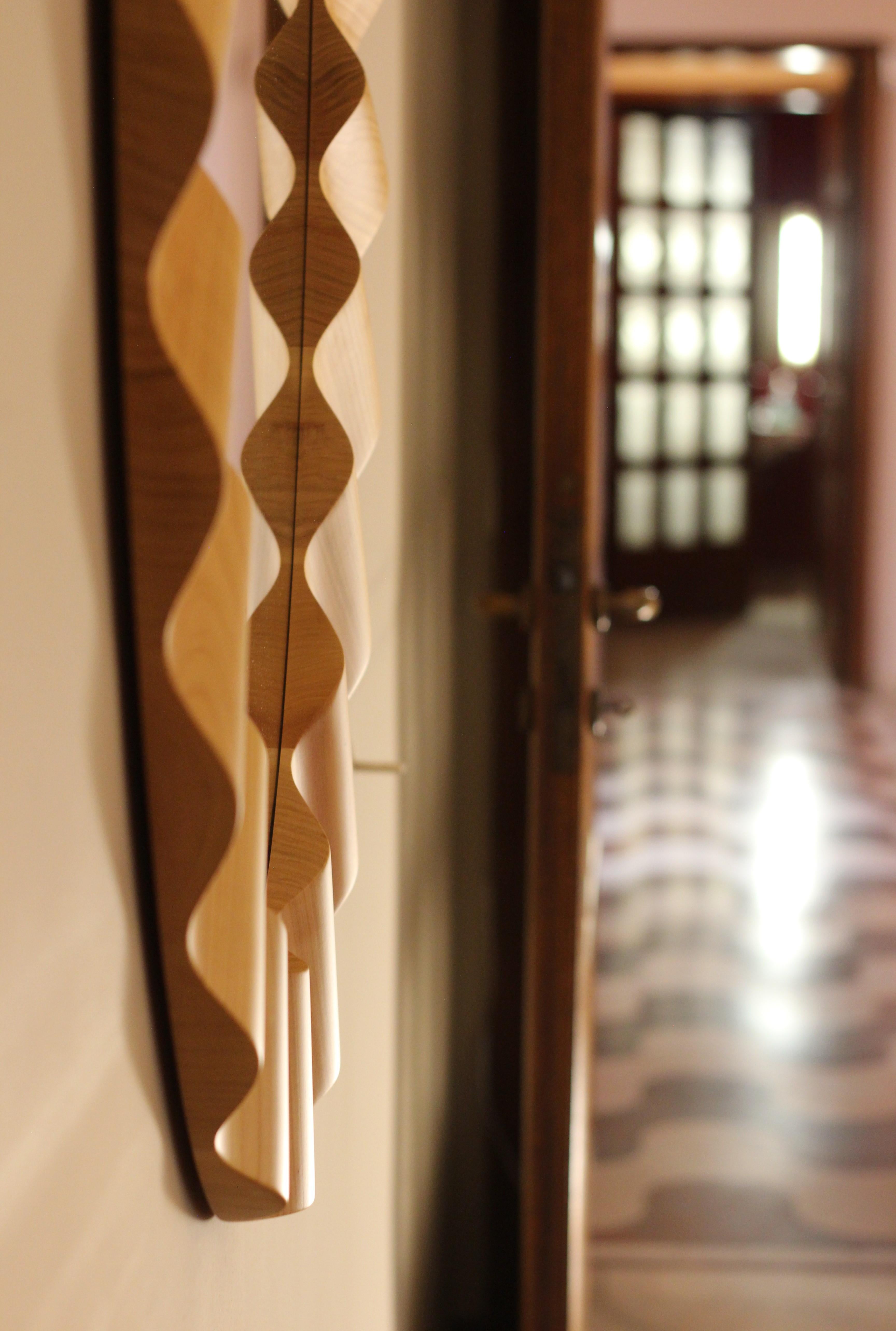 Ruffles Cherry Wood Mirror by Studio TOOJ in vendita 2