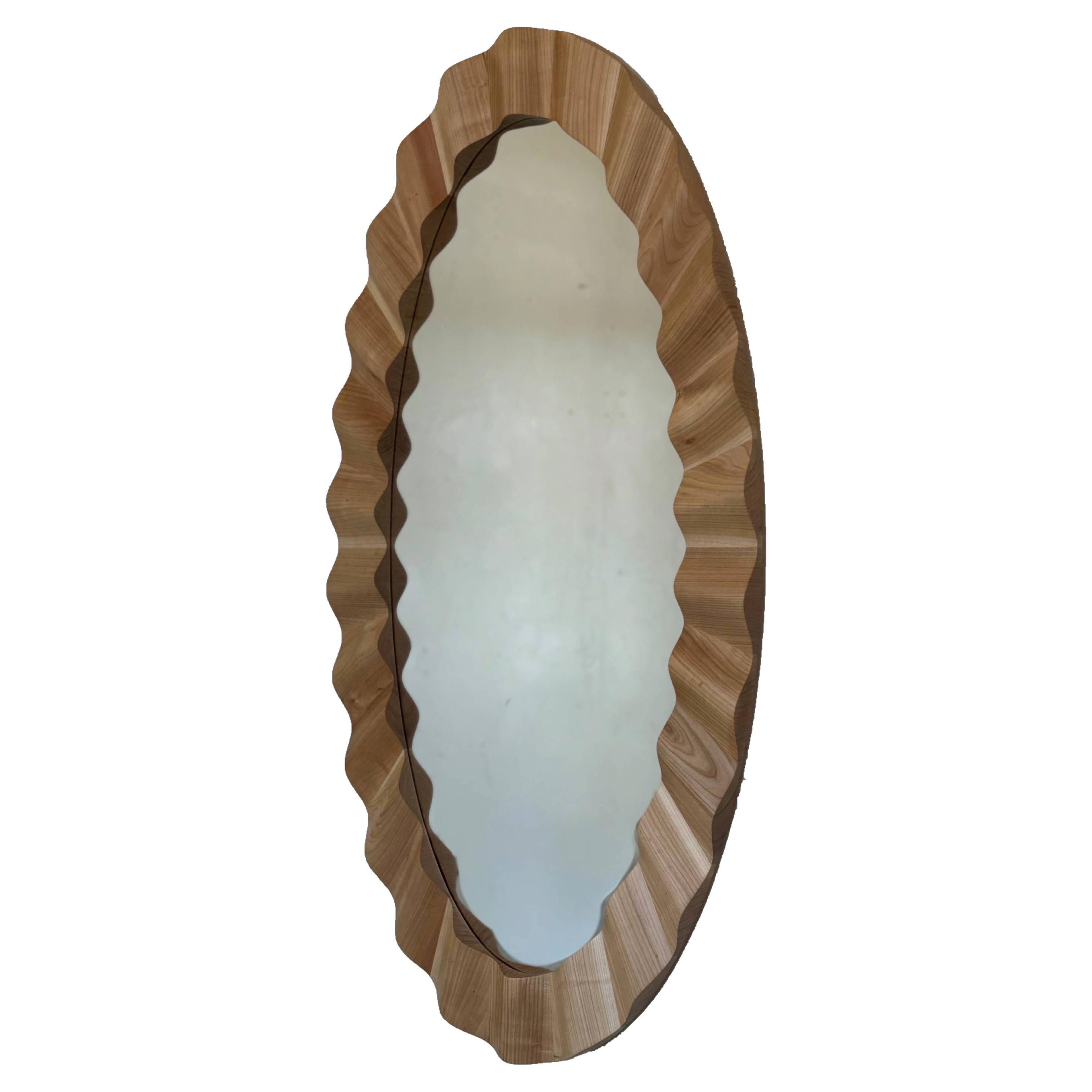 Ruffles Cherry Wood Mirror by Studio TOOJ