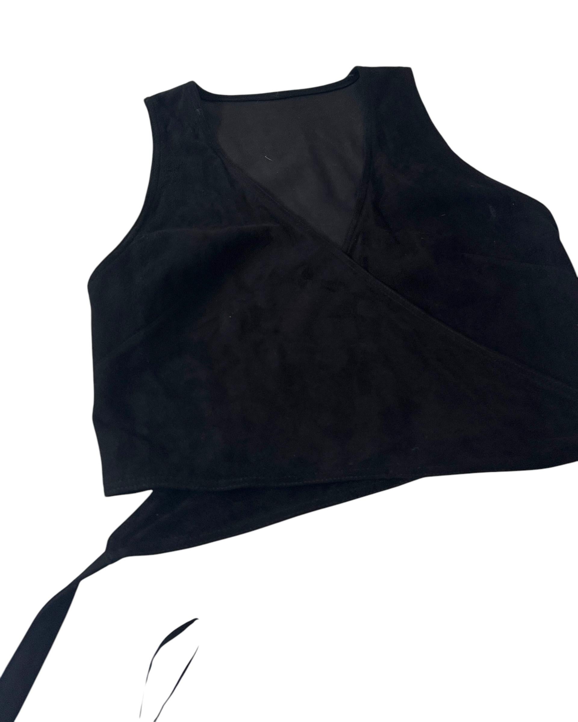 Ruffo Corsi Black Suede Leather Two-Piece Set -No import duty: we pay for it! For Sale 2