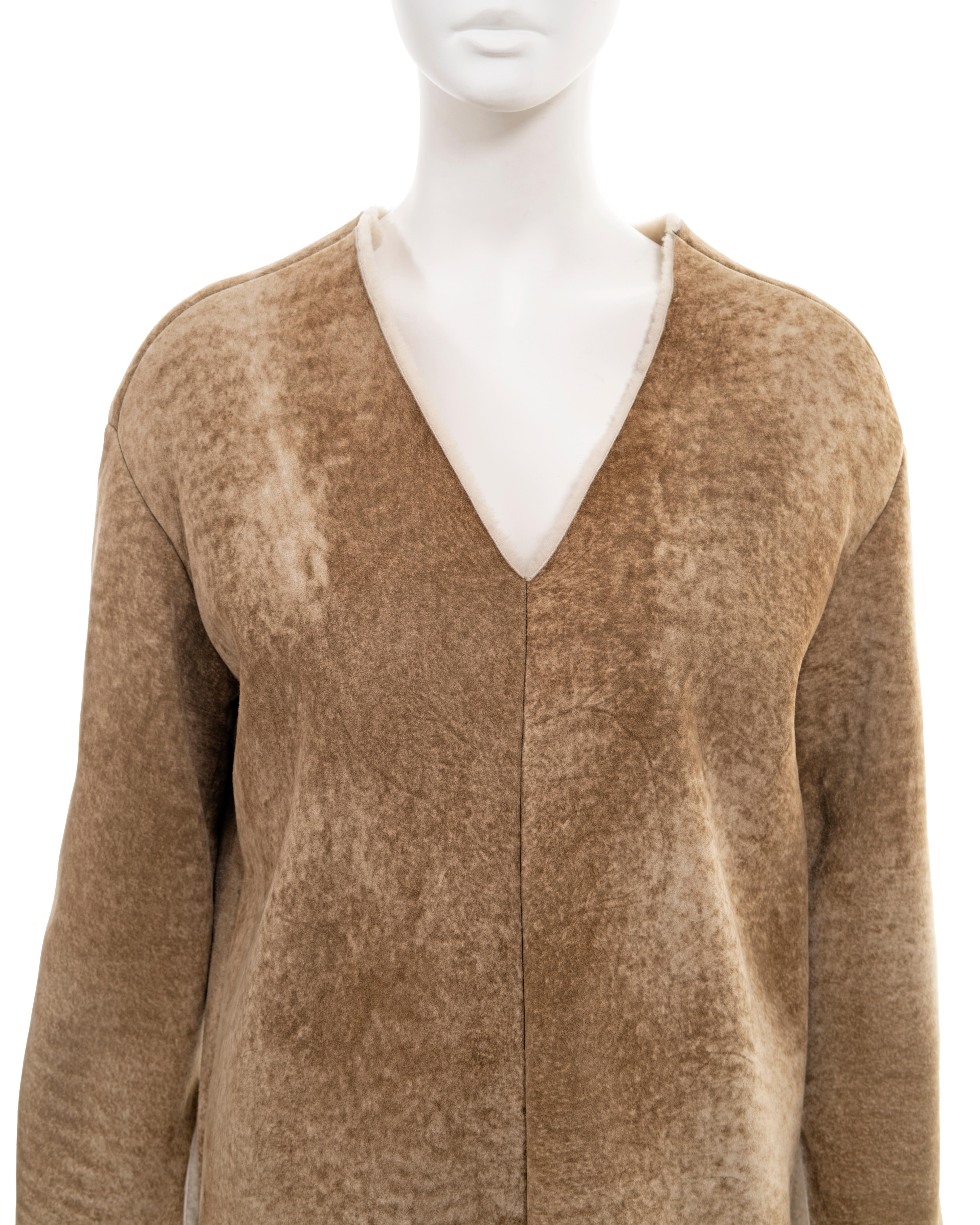 Women's Ruffo Research by A.F. Vandevorst shearling pullover sweater, fw 2000 For Sale