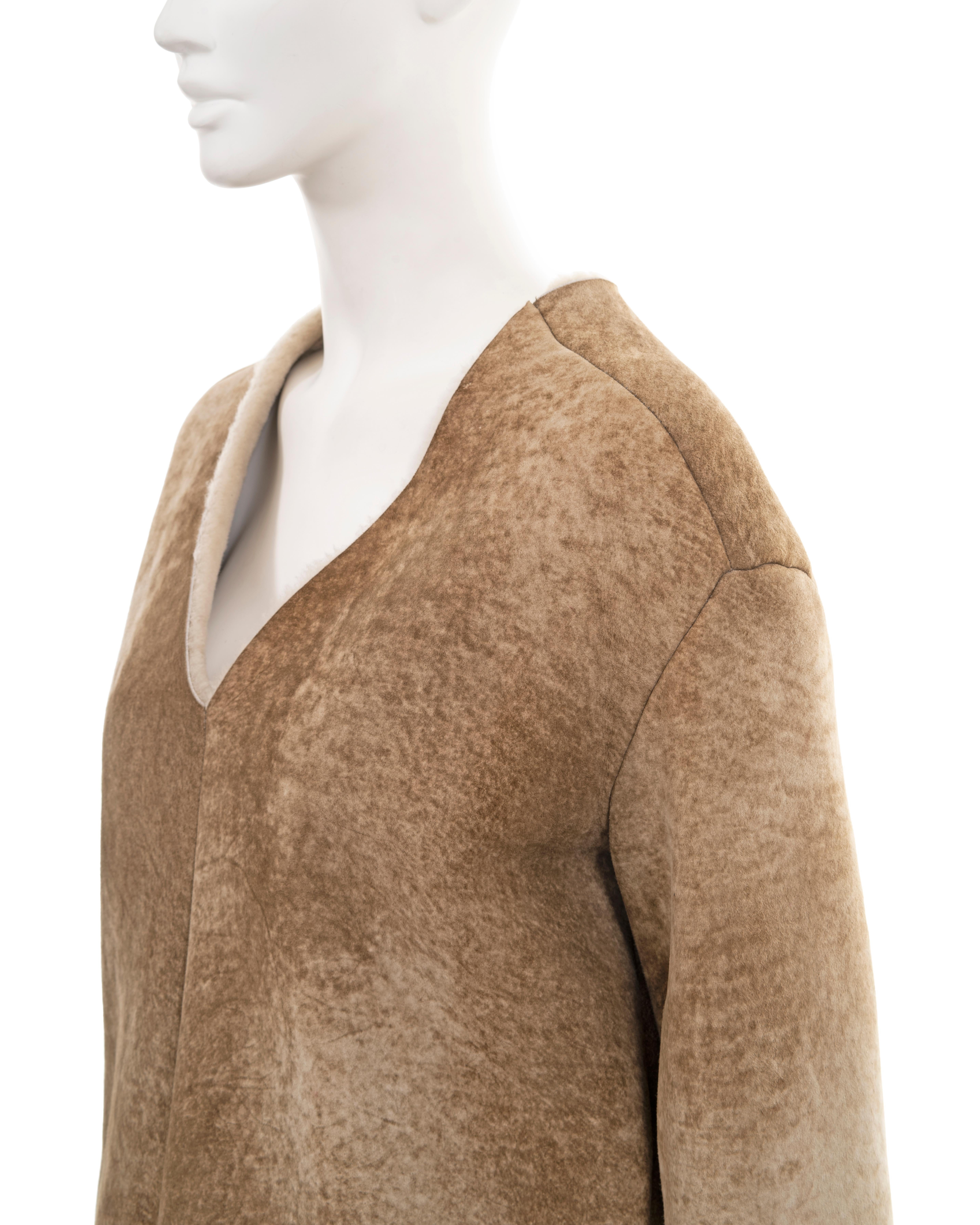 Ruffo Research by A.F. Vandevorst shearling pullover sweater, fw 2000 For Sale 2