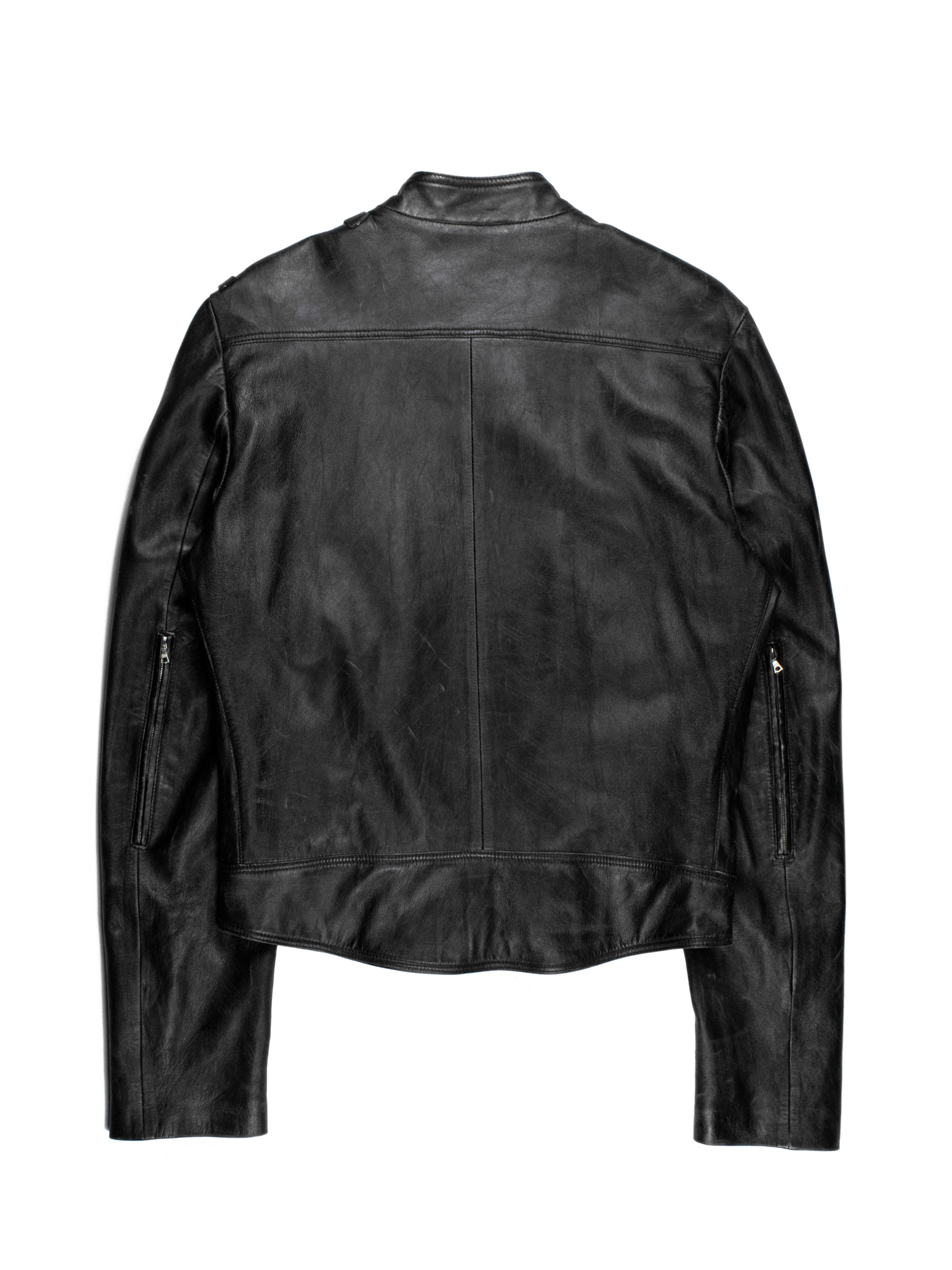 Black Ruffo Research SS2000 Leather Biker Jacket