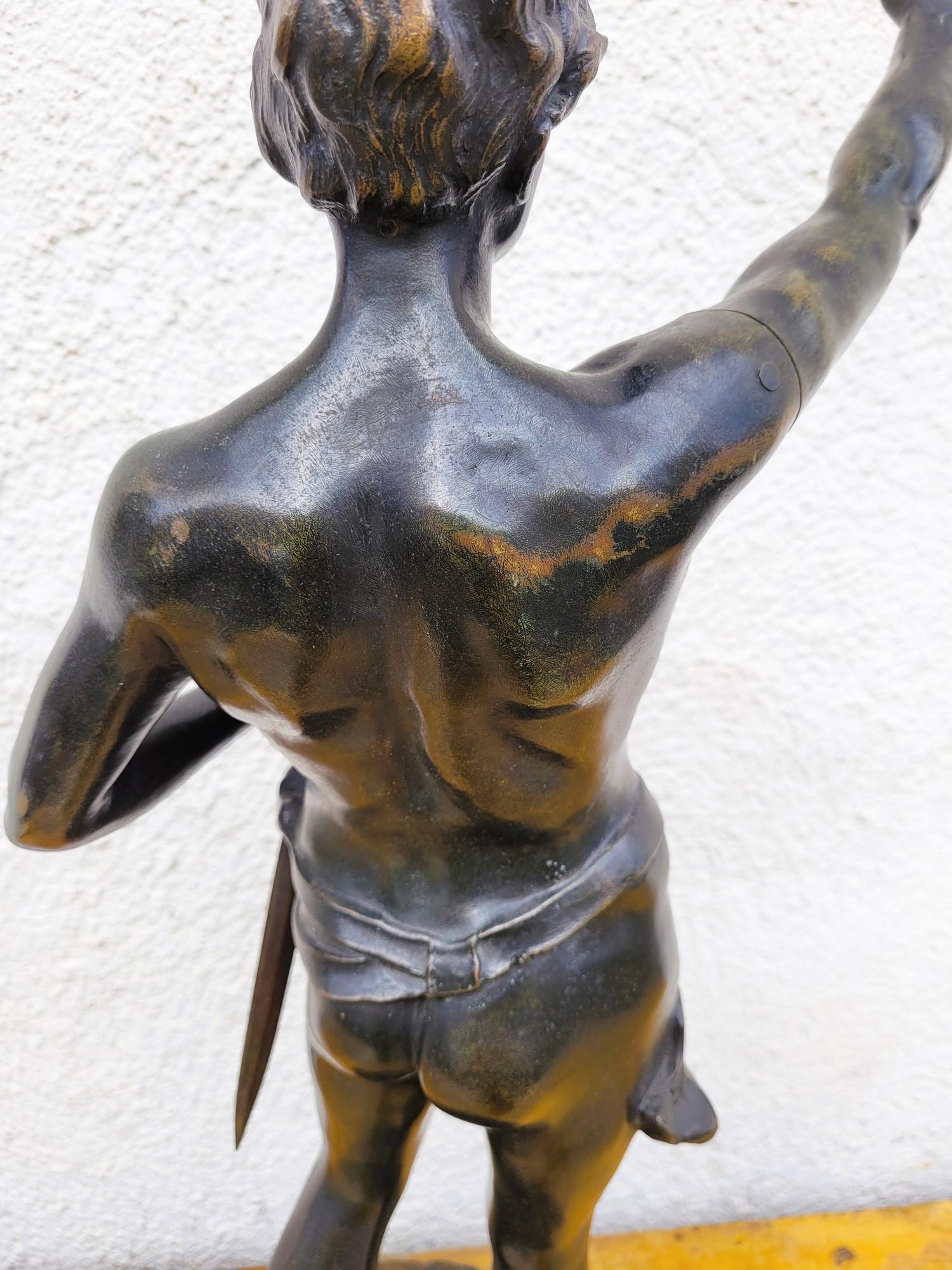 Ruffony, Il giuramento, scultura in bronzo firmata, fine XIX inizio XX secolo in vendita 6