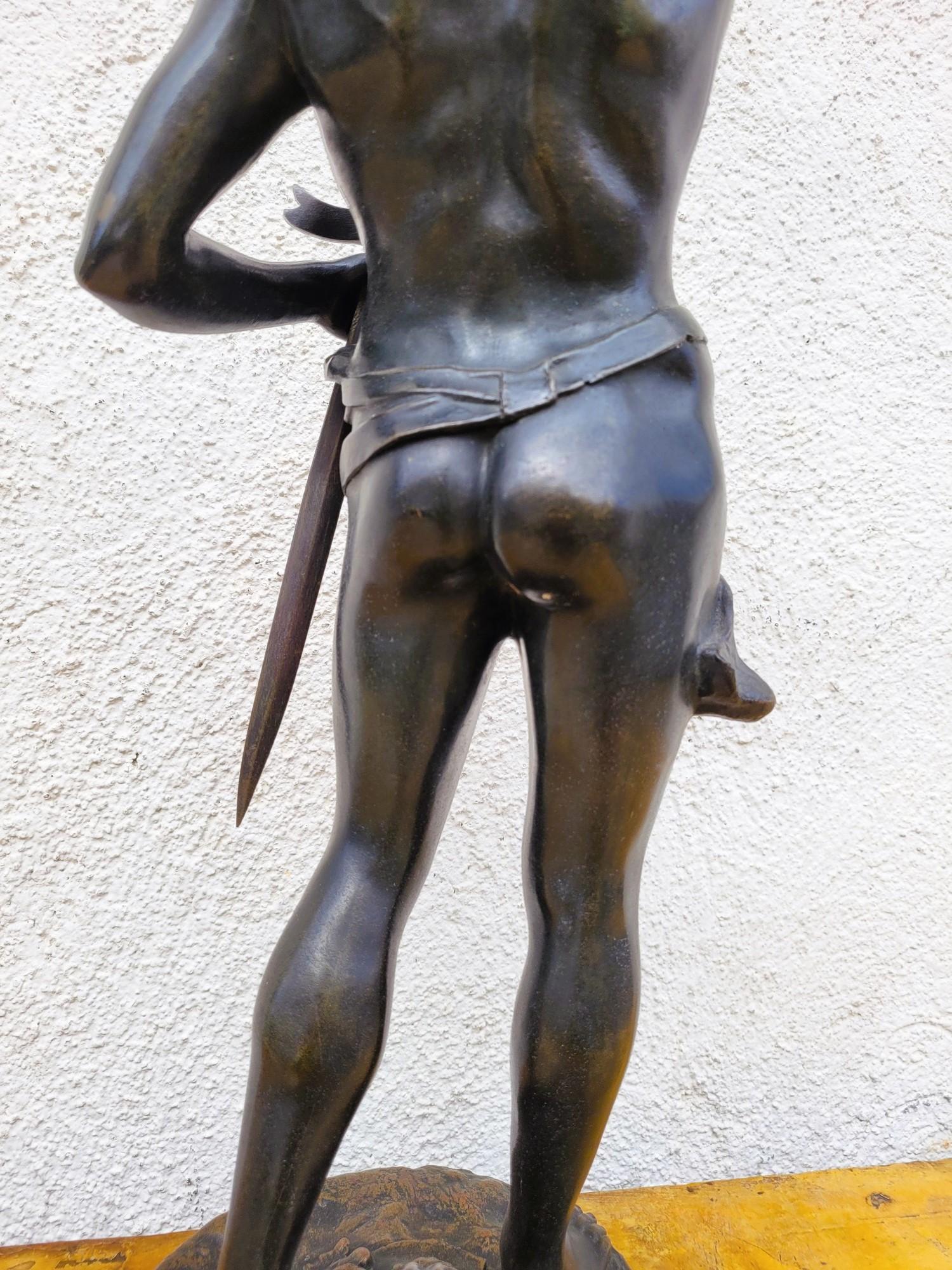 Ruffony, Il giuramento, scultura in bronzo firmata, fine XIX inizio XX secolo in vendita 7