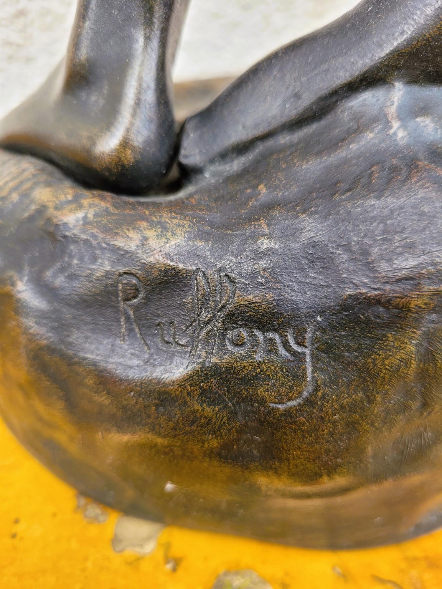 Ruffony, Il giuramento, scultura in bronzo firmata, fine XIX inizio XX secolo in vendita 8