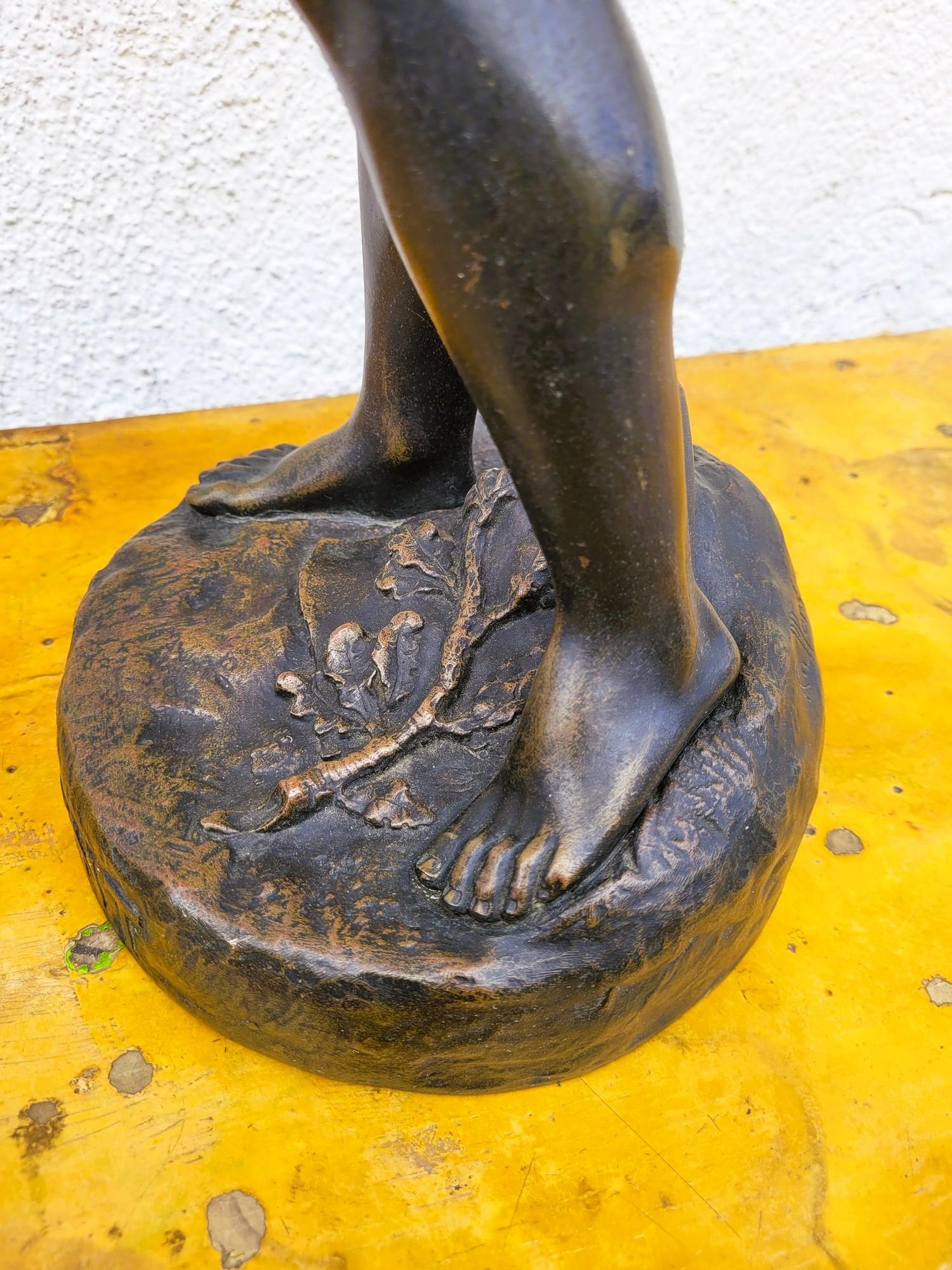 Francese Ruffony, Il giuramento, scultura in bronzo firmata, fine XIX inizio XX secolo in vendita