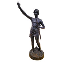 Ruffony, El juramento, Escultura de bronce firmada, Finales del siglo XIX Principios del XX