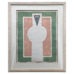 Rufino Tamayo, Embossed Etching, Mix, "Personaje Blanco" Signed, Numbered